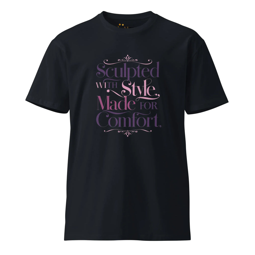 Women's Premium T-Shirt Sculpted With Style Made For Comfort T-Shirt AwRans Clothing unisex-premium-t-shirt-navy-front-6794c529a1cf9