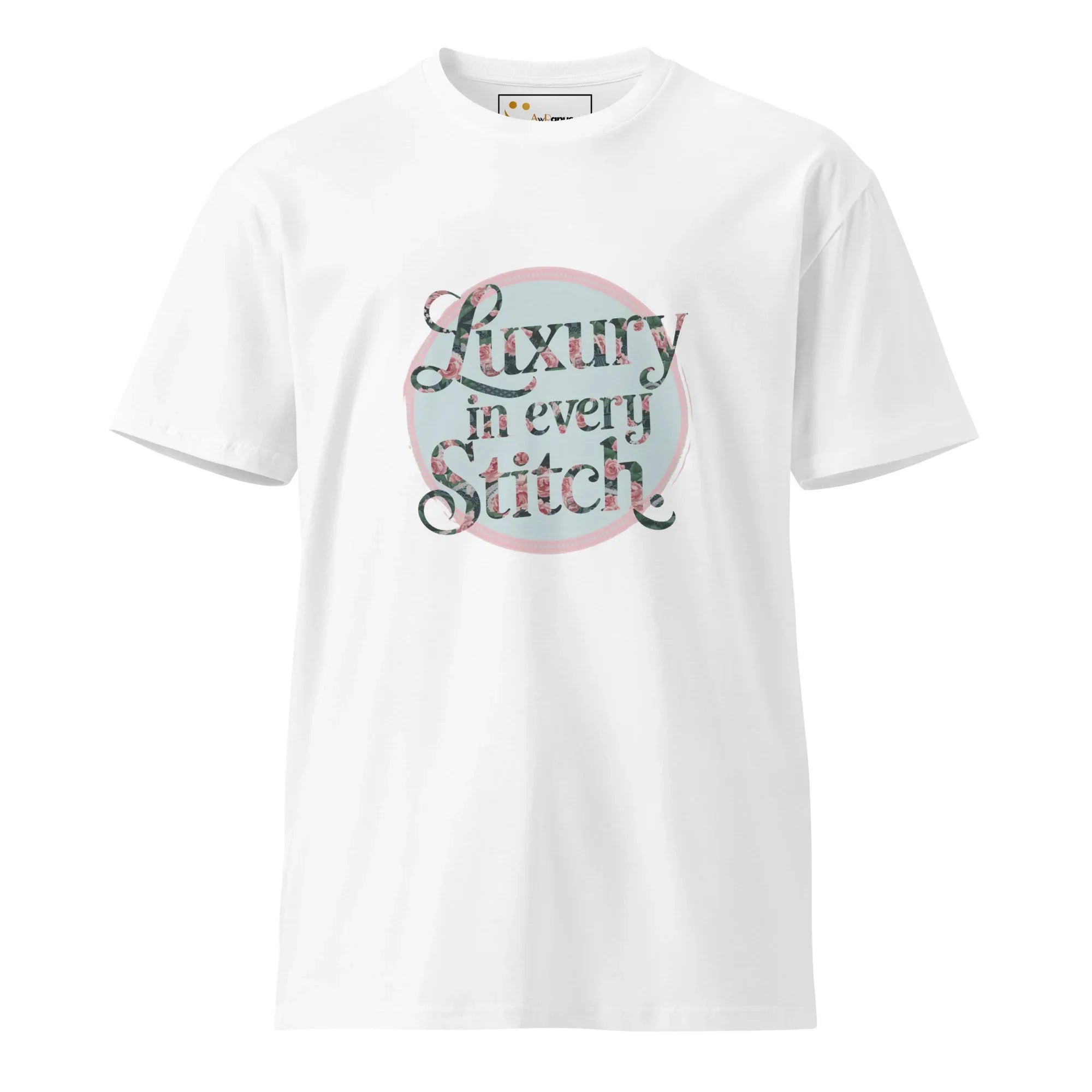 Women's Premium T-Shirt | Luxury In Every Stitch T-Shirt AwRans Clothing unisex-premium-t-shirt-white-front-6794c281605a2