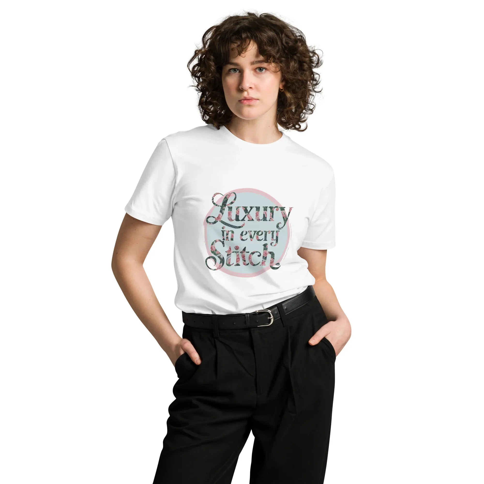 Women's Premium T-Shirt | Luxury In Every Stitch T-Shirt AwRans Clothing unisex-premium-t-shirt-white-front-6794c2816b8c7