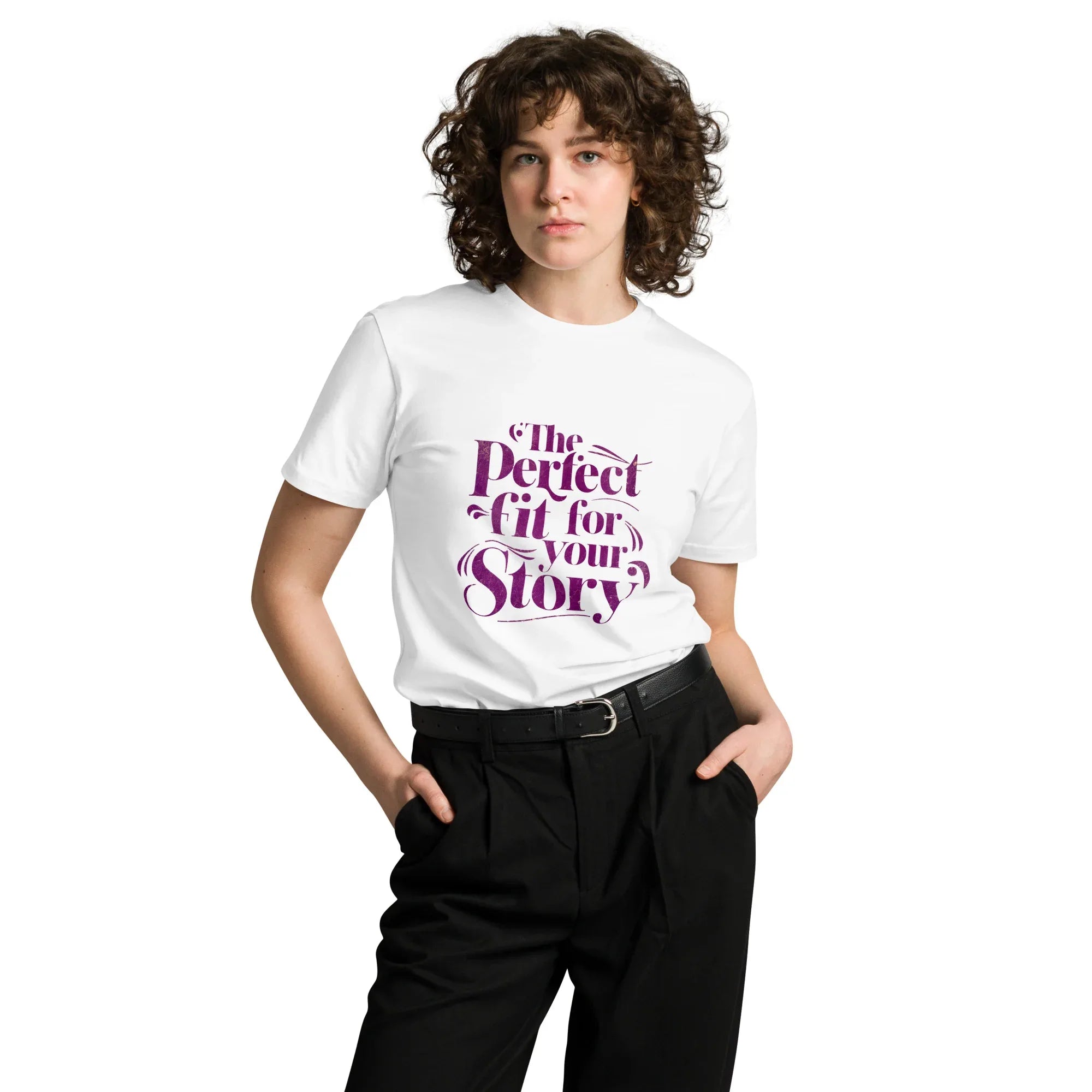 Women's Premium T-Shirt The Perfect Fit For Your Story White T-Shirt AwRans Clothing unisex-premium-t-shirt-white-front-6794c49fa2be2