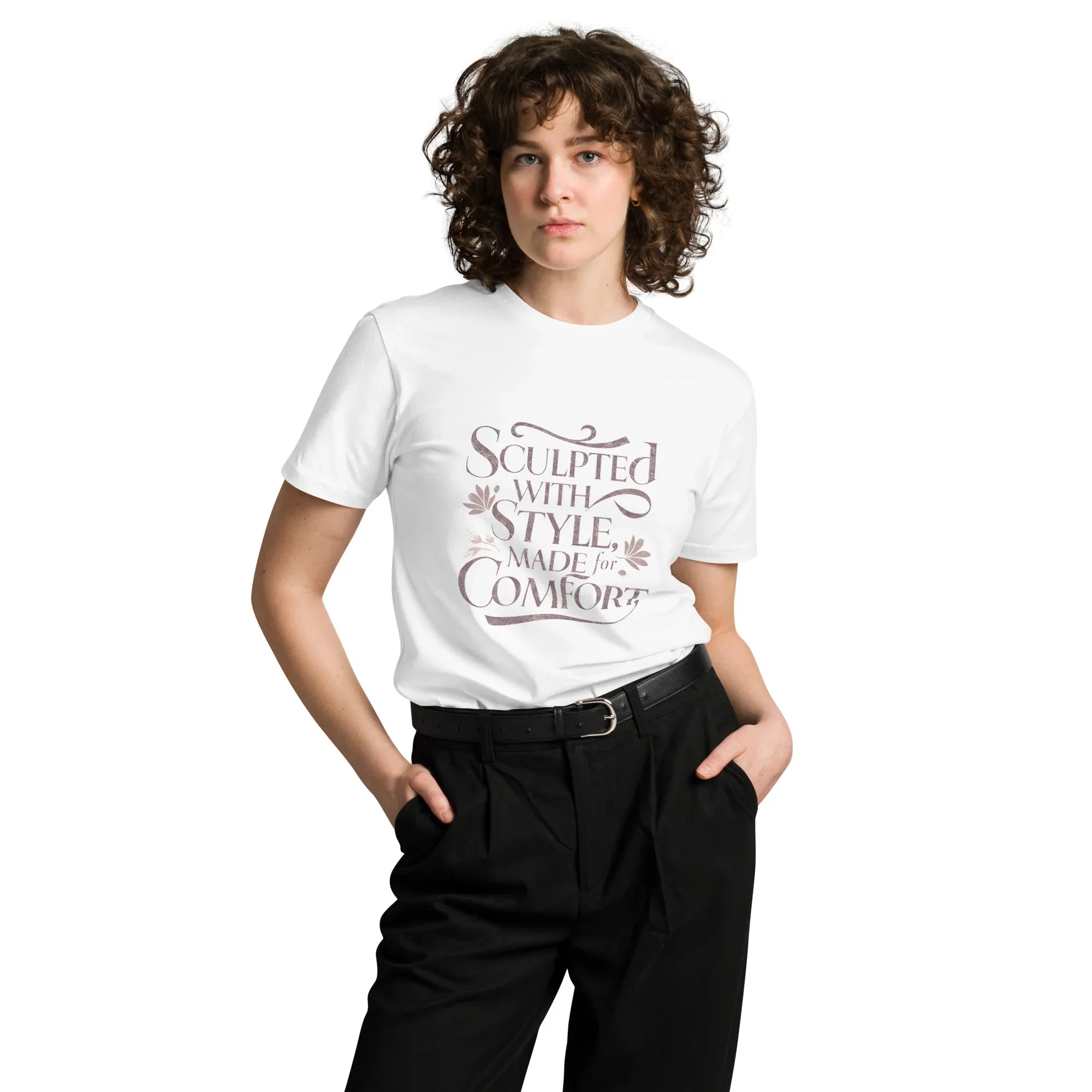 Women's Premium T-Shirt Sculpted With Style Made For Comfort White T-Shirt AwRans Clothing unisex-premium-t-shirt-white-front-6794c4ca3a5de