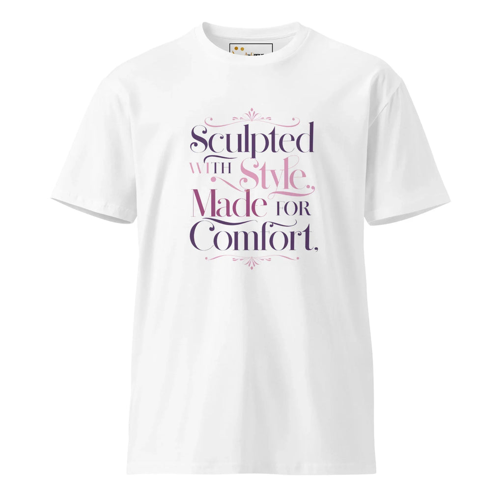Women's Premium T-Shirt Sculpted With Style Made For Comfort T-Shirt AwRans Clothing unisex-premium-t-shirt-white-front-6794c529a2bf1