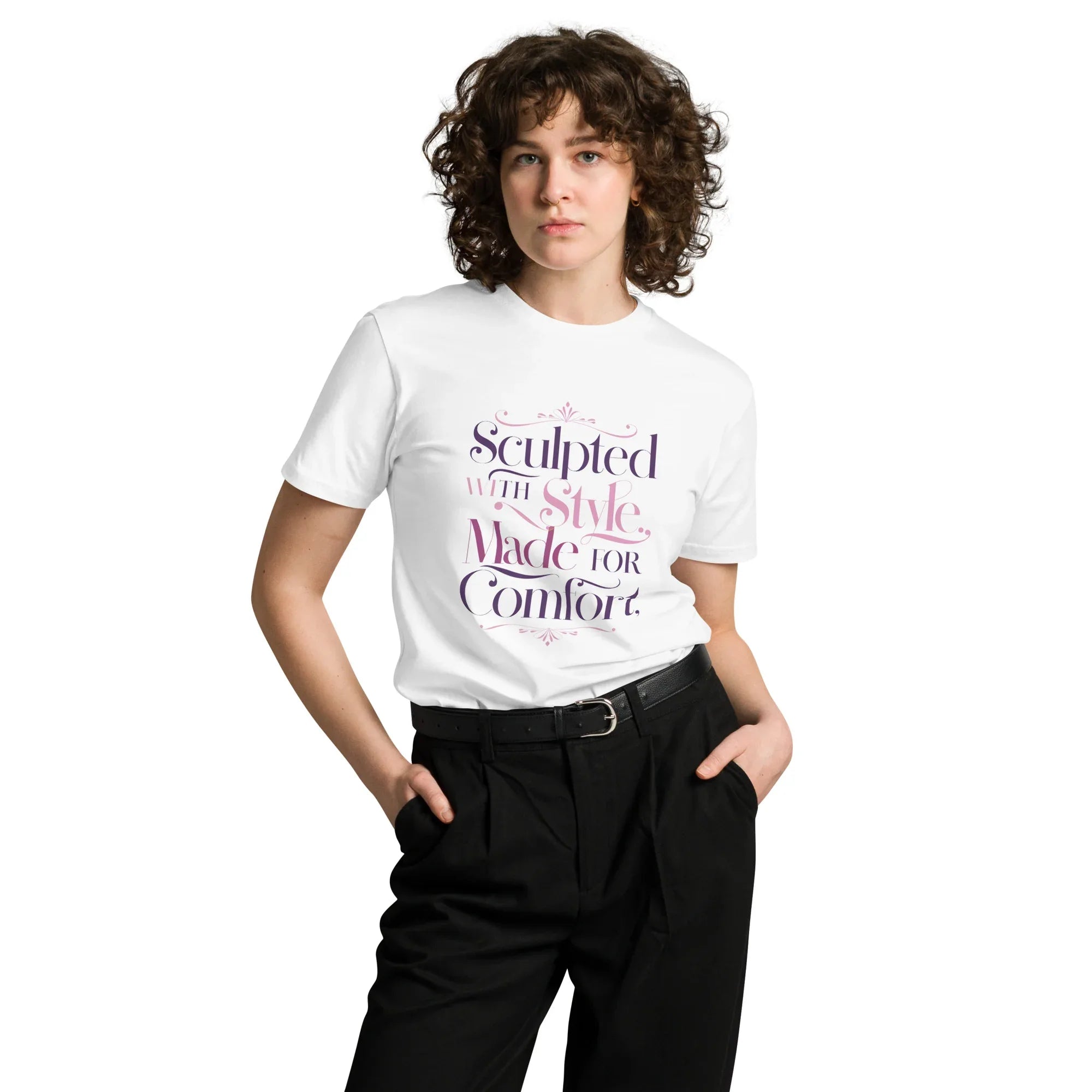 Women's Premium T-Shirt Sculpted With Style Made For Comfort White T-Shirt AwRans Clothing unisex-premium-t-shirt-white-front-6794c529a773a