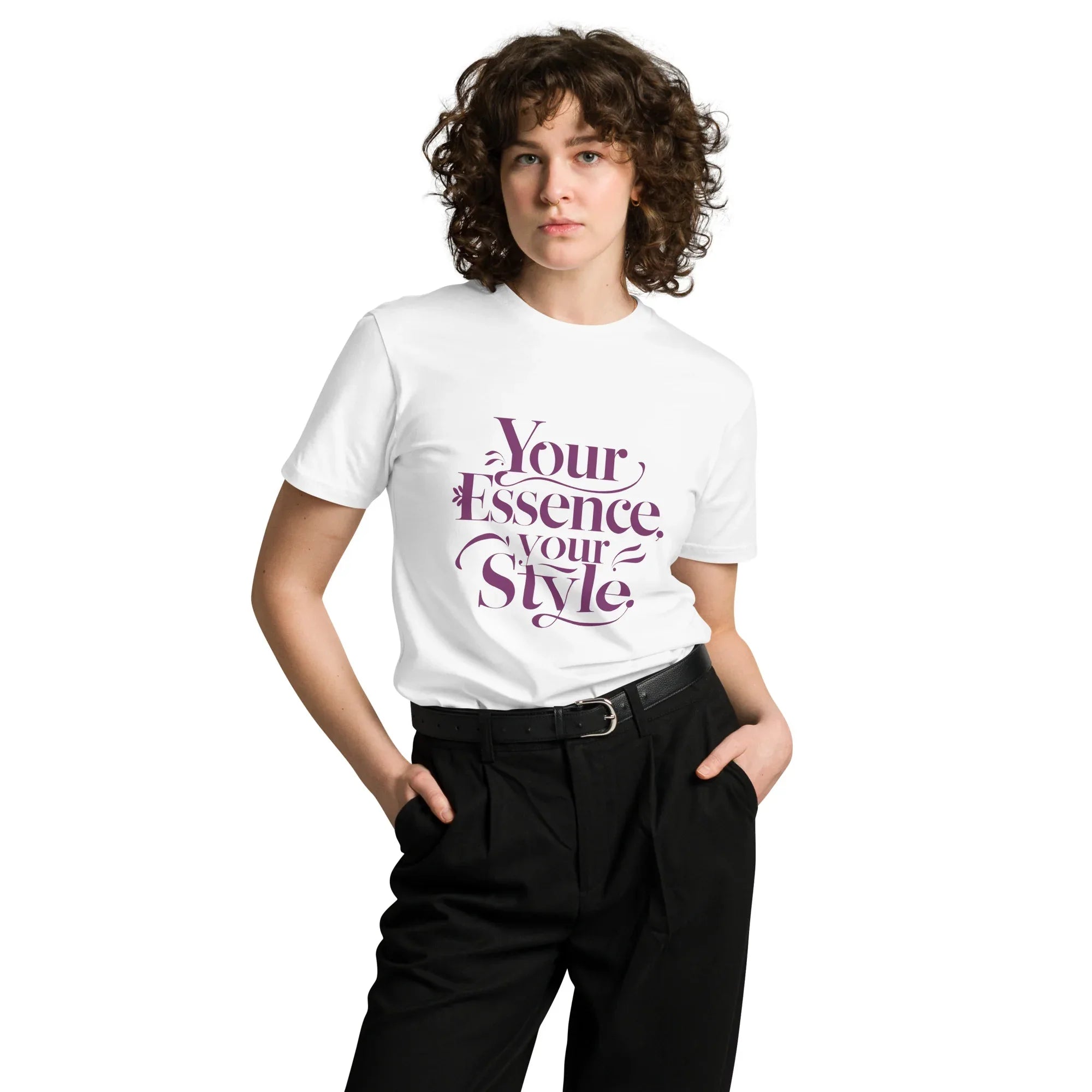 Women's Premium T-Shirt Your Essence Your Style White T-Shirt AwRans Clothing unisex-premium-t-shirt-white-front-6794c54e2c058