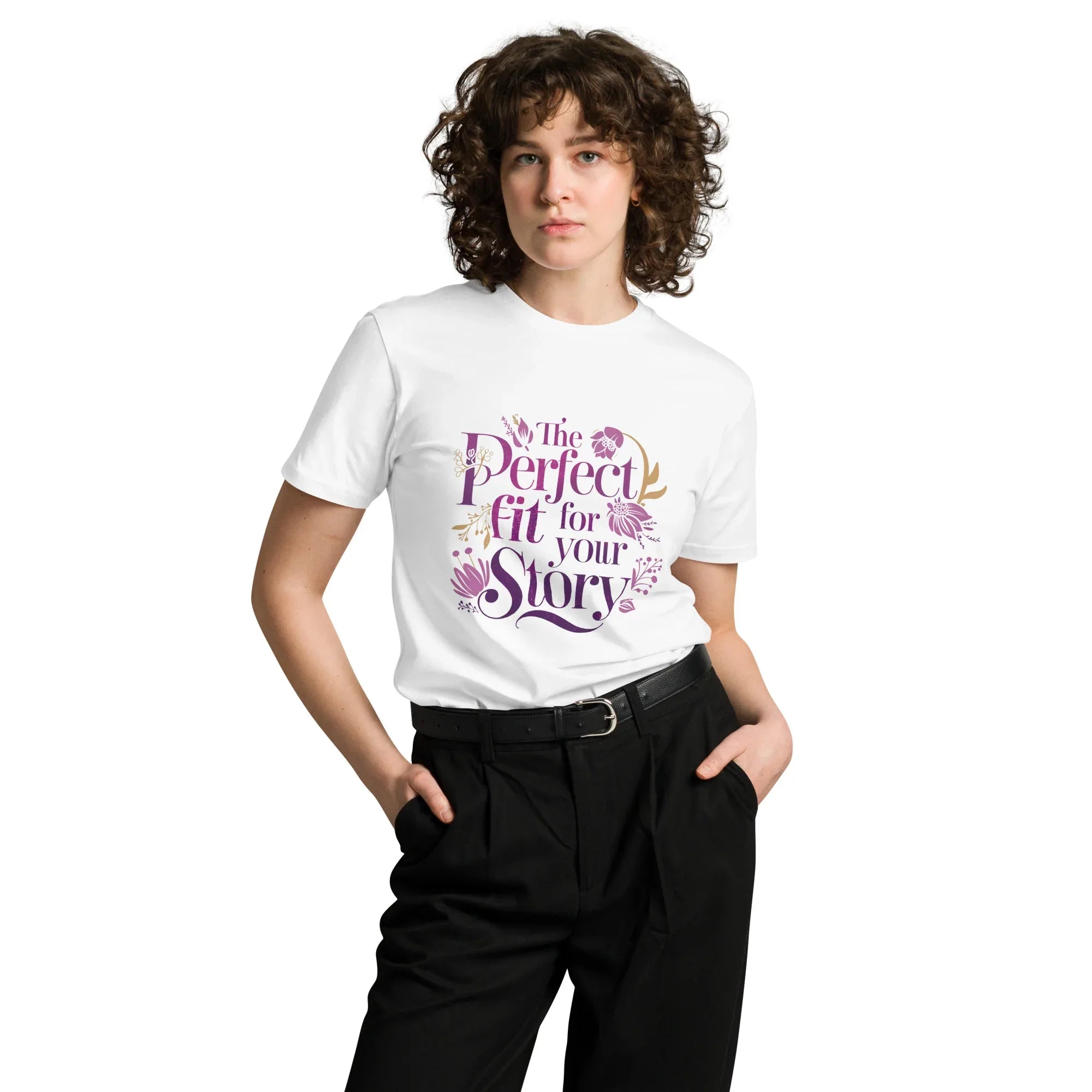Women's Premium T-Shirt | The Perfect Fit For Your Story White T-Shirt AwRans Clothing unisex-premium-t-shirt-white-front-6794c77e14219