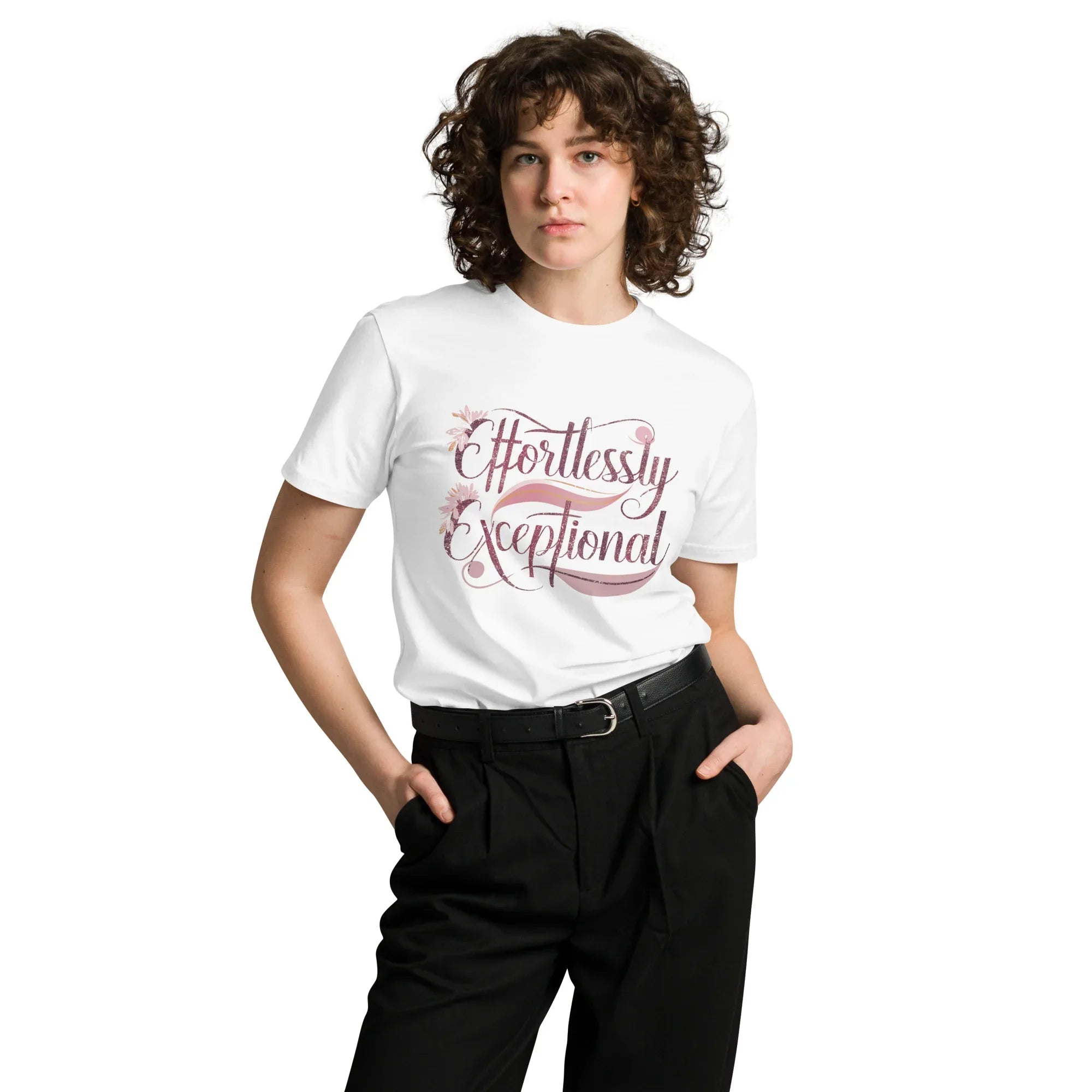 Women's Premium T-Shirt | Effortlessly Exceptional White T-Shirt AwRans Clothing unisex-premium-t-shirt-white-front-6794f35120928