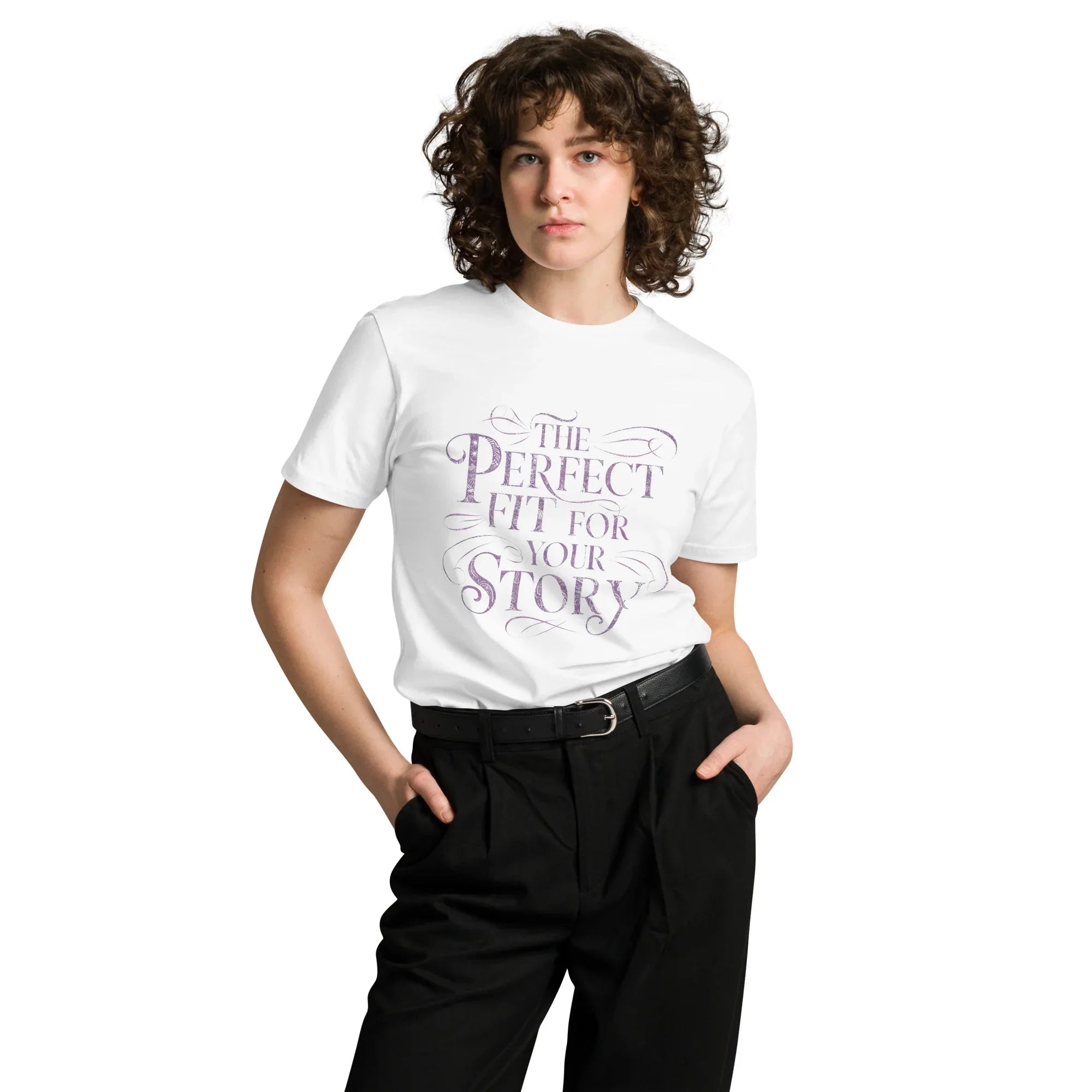 Women's Premium T-Shirt | The Perfect Fit For Your Story White T-Shirt AwRans Clothing unisex-premium-t-shirt-white-front-6794f408b6d54