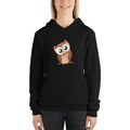 Women's | Owl Hoodie Black Hoodie AwRans Clothing unisex-pullover-hoodie-black-front-65b2dda3cc6b4