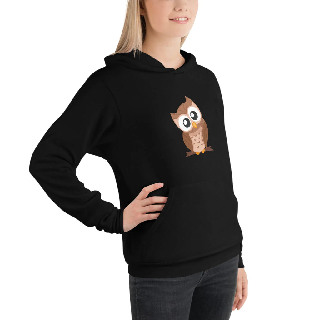 Women's | Owl Hoodie Hoodie AwRans Clothing unisex-pullover-hoodie-black-right-front-65b2dda3cc972