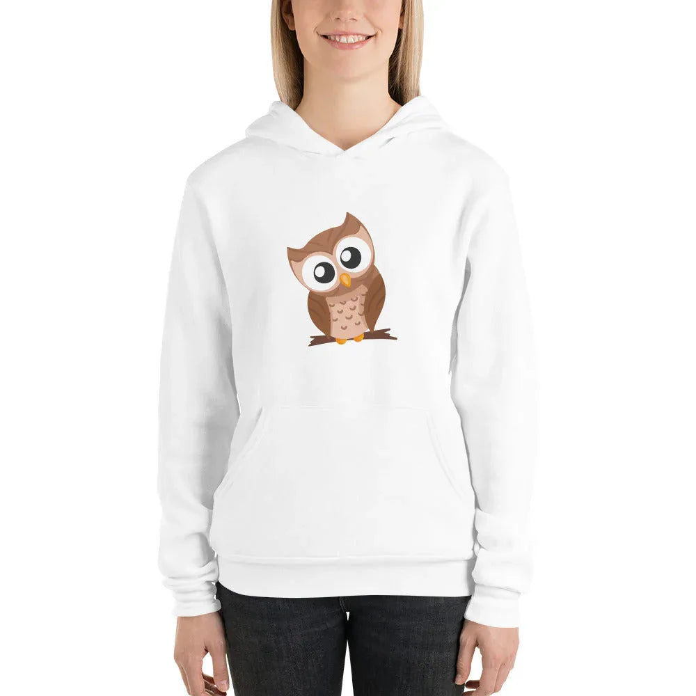 Women's | Owl Hoodie Hoodie AwRans Clothing unisex-pullover-hoodie-white-front-65b2dda3ccac6