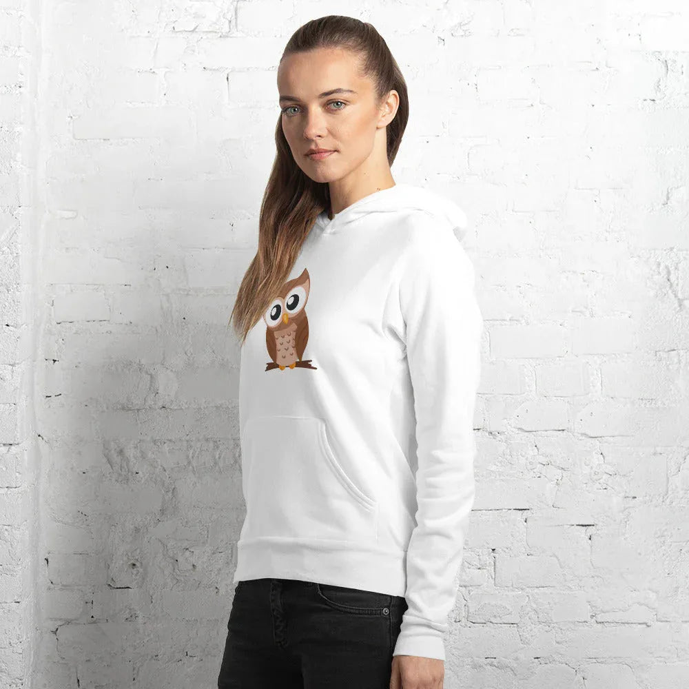 Women's | Owl Hoodie Hoodie AwRans Clothing unisex-pullover-hoodie-white-left-front-65b2dda3cba85