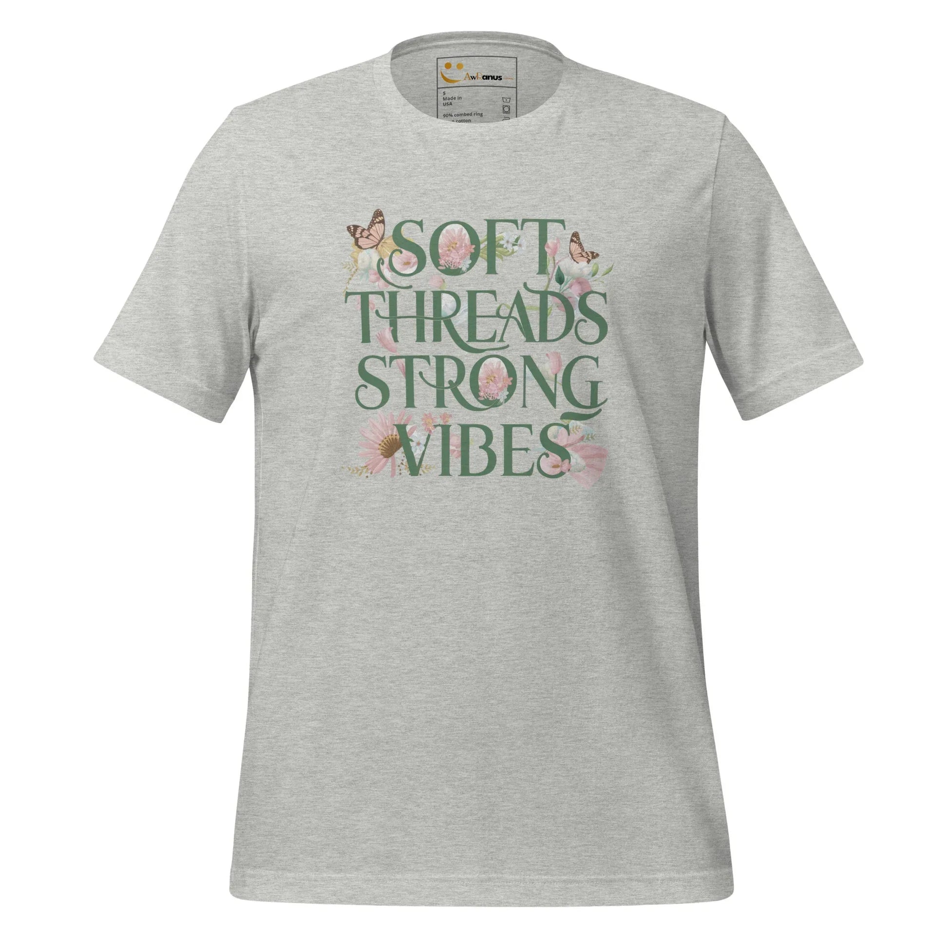 Women's T-Shirt | Soft Threads Strong Vibes - AwRans Clothing