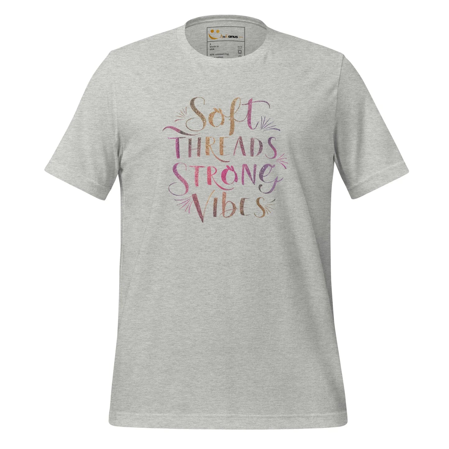 Women's T-Shirt | Soft Threads Strong Vibes - AwRans Clothing