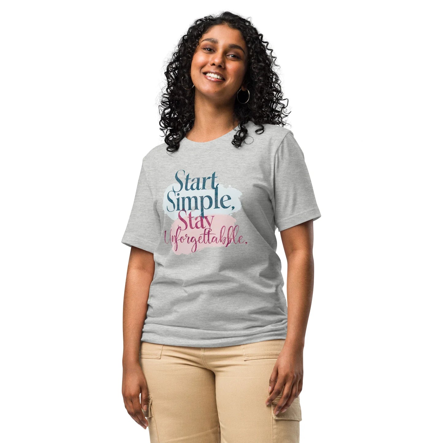 Women's T-Shirt | Start Simple Stay Unforgettable - AwRans Clothing
