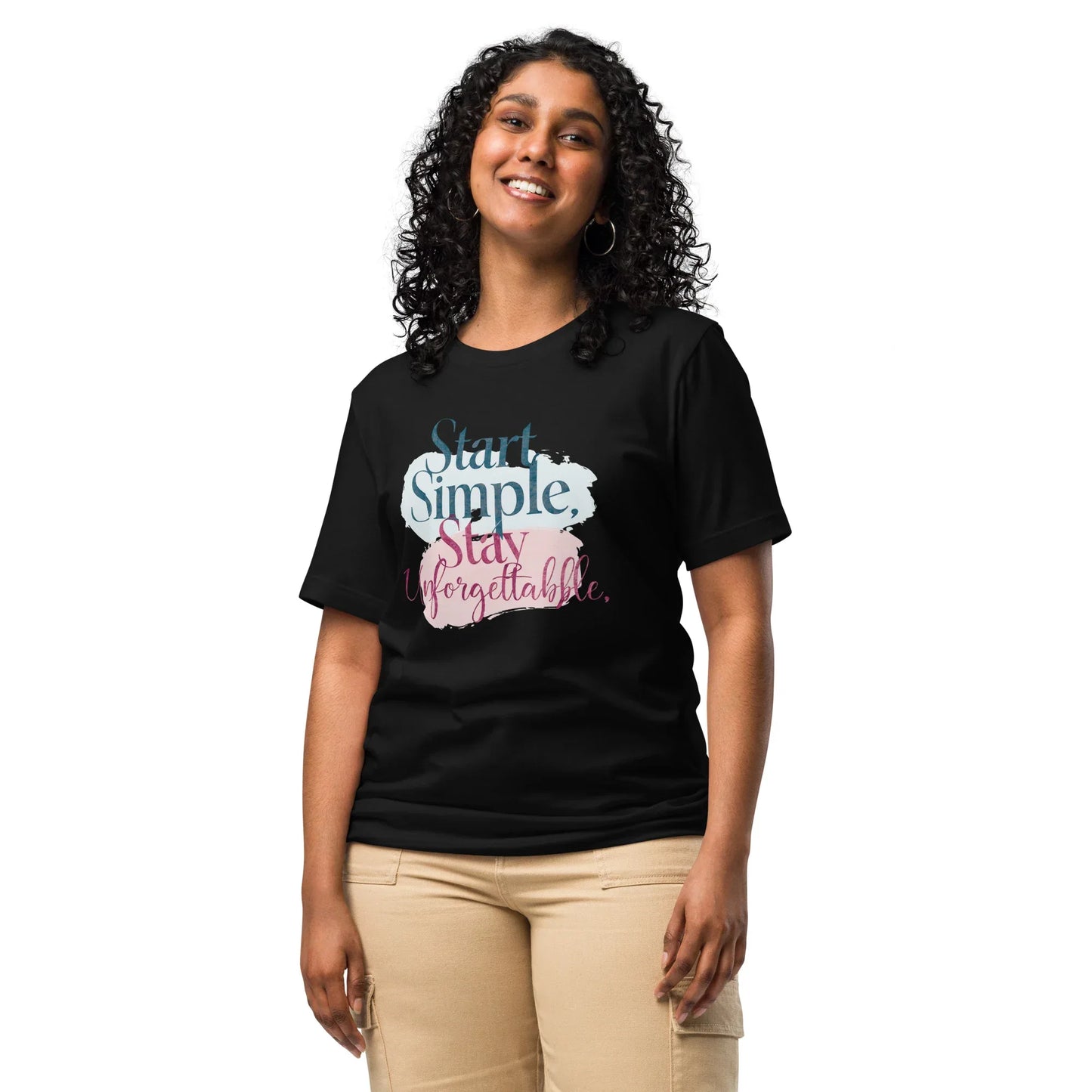 Women's T-Shirt | Start Simple Stay Unforgettable - AwRans Clothing