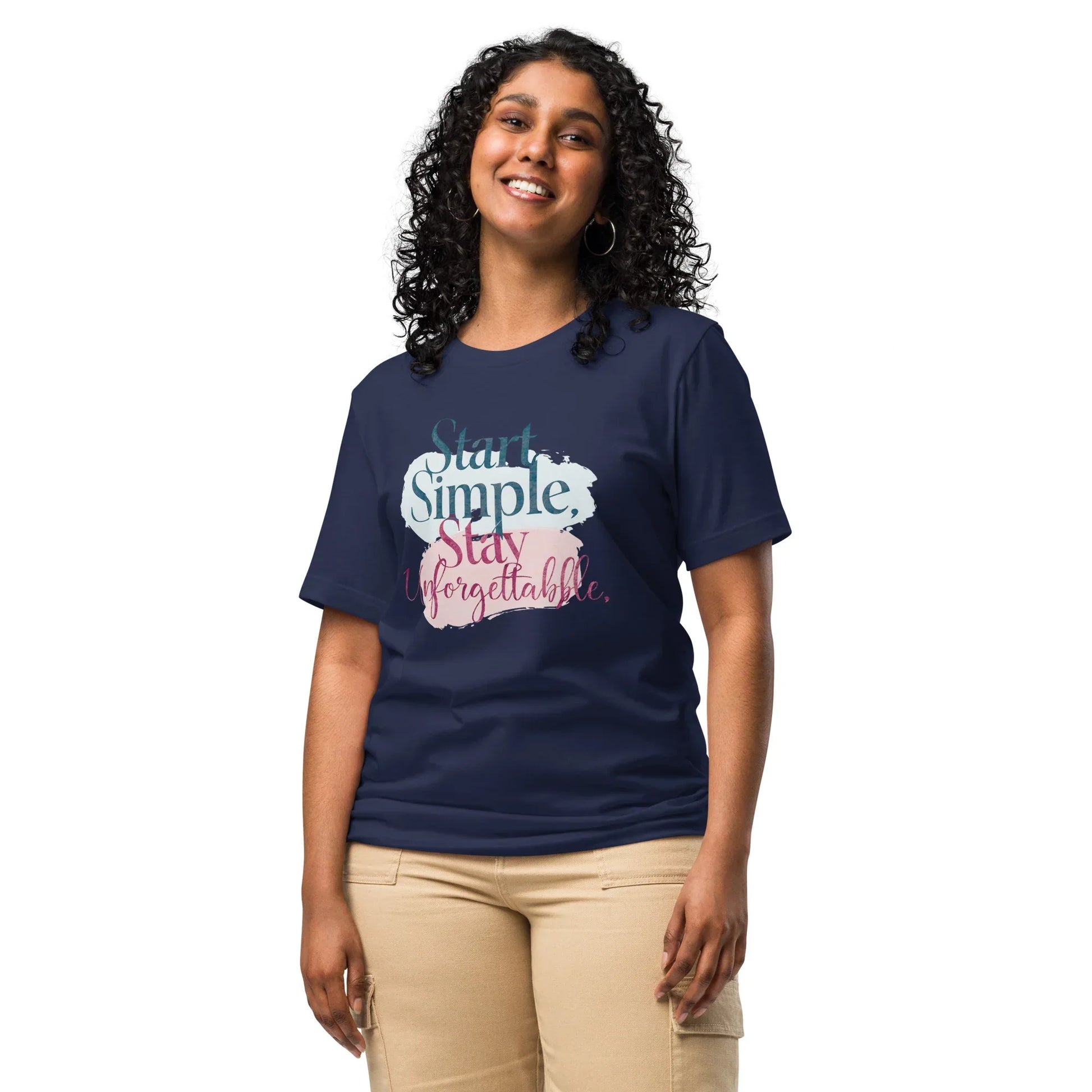 Women's T-Shirt | Start Simple Stay Unforgettable - AwRans Clothing