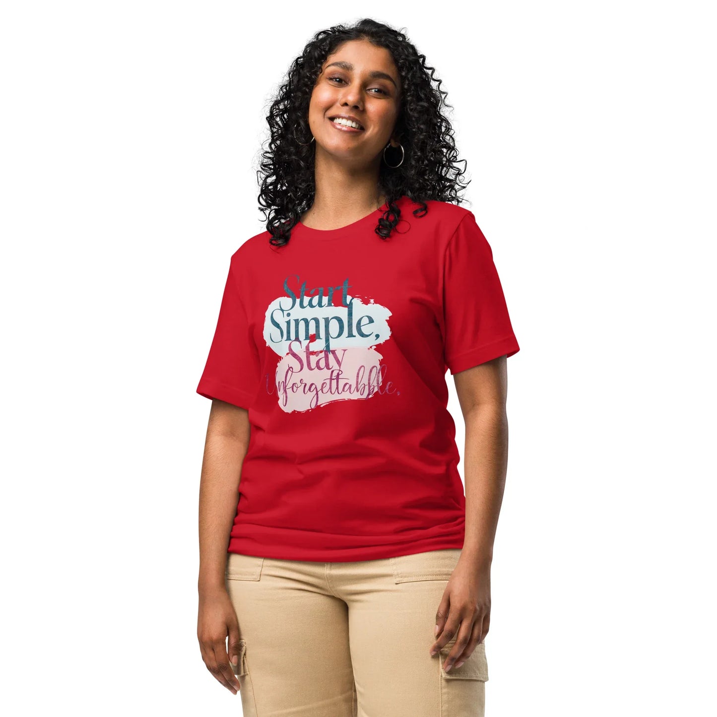 Women's T-Shirt | Start Simple Stay Unforgettable - AwRans Clothing