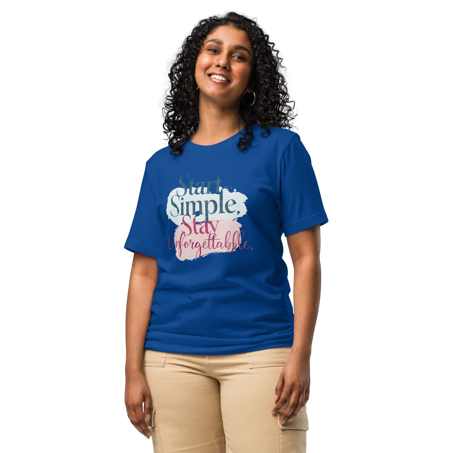 Women's T-Shirt | Start Simple Stay Unforgettable - AwRans Clothing