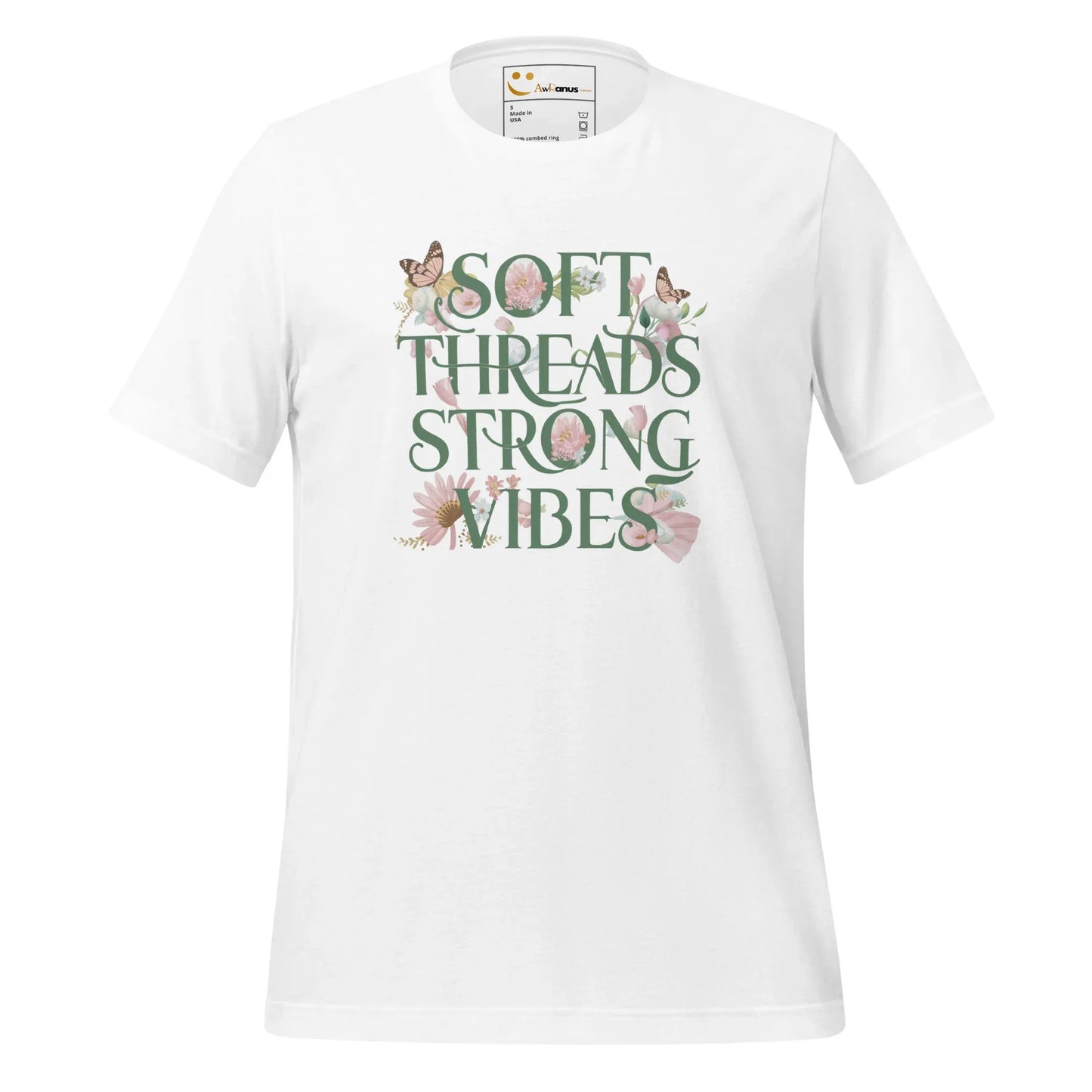 Women's T-Shirt | Soft Threads Strong Vibes - AwRans Clothing