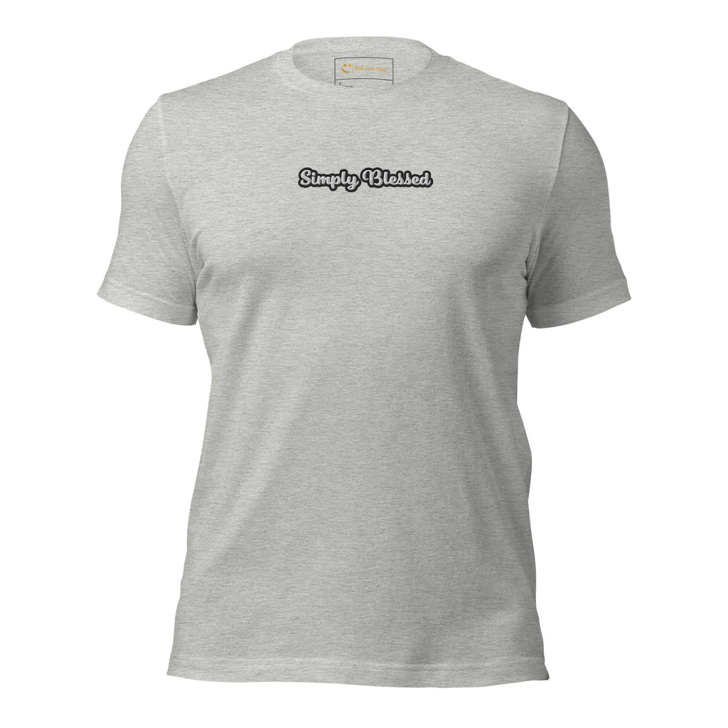 Unisex | Simply Blessed T-Shirt t-shirt AwRans Clothing unisex-staple-t-shirt-athletic-heather-front-6749edcd35ac6