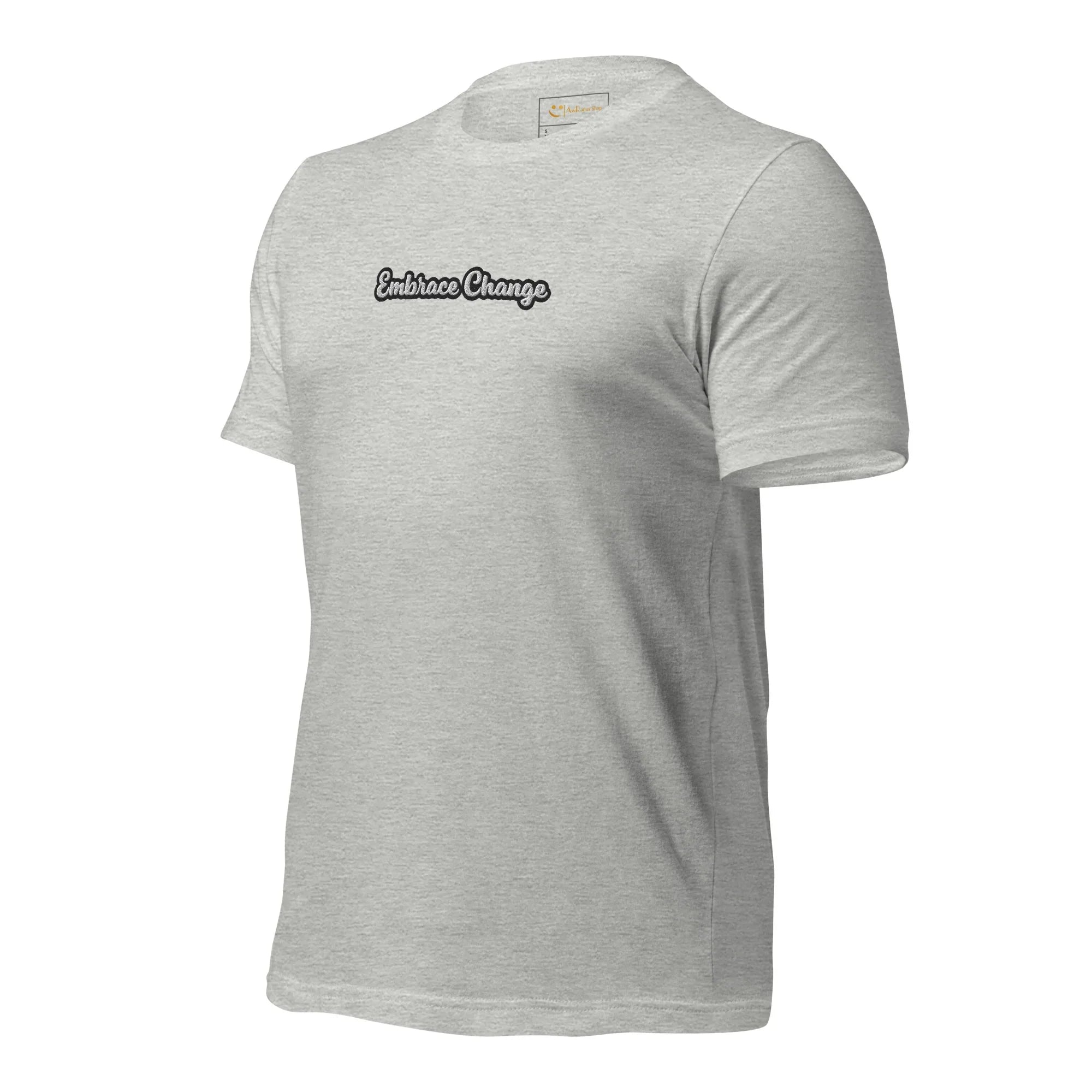 Unisex | Embrace Change T-Shirt t-shirt AwRans Clothing unisex-staple-t-shirt-athletic-heather-left-front-6749cca525439