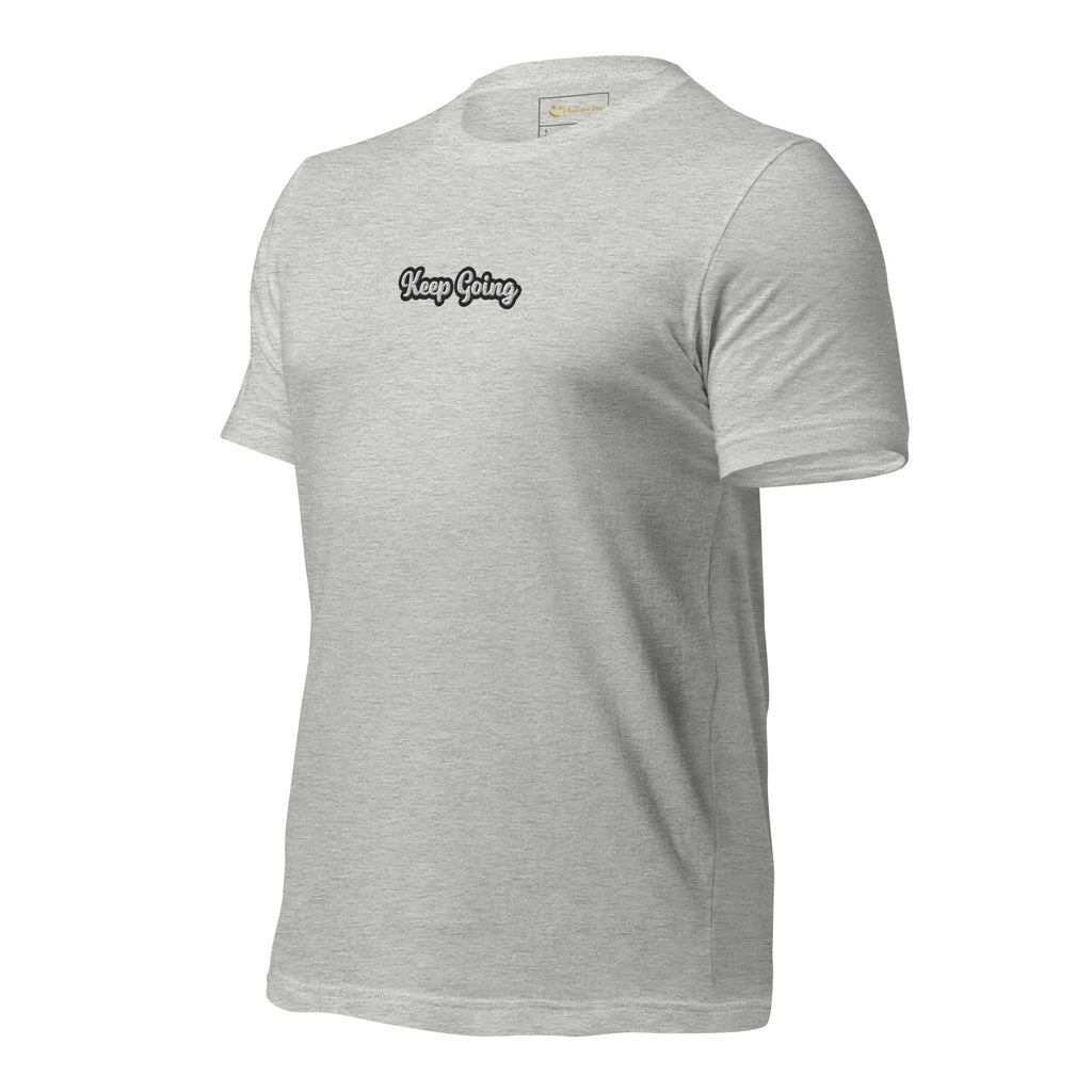 Unisex | Keep Going T-Shirt t-shirt AwRans Clothing unisex-staple-t-shirt-athletic-heather-left-front-6749e0f5f0e3c
