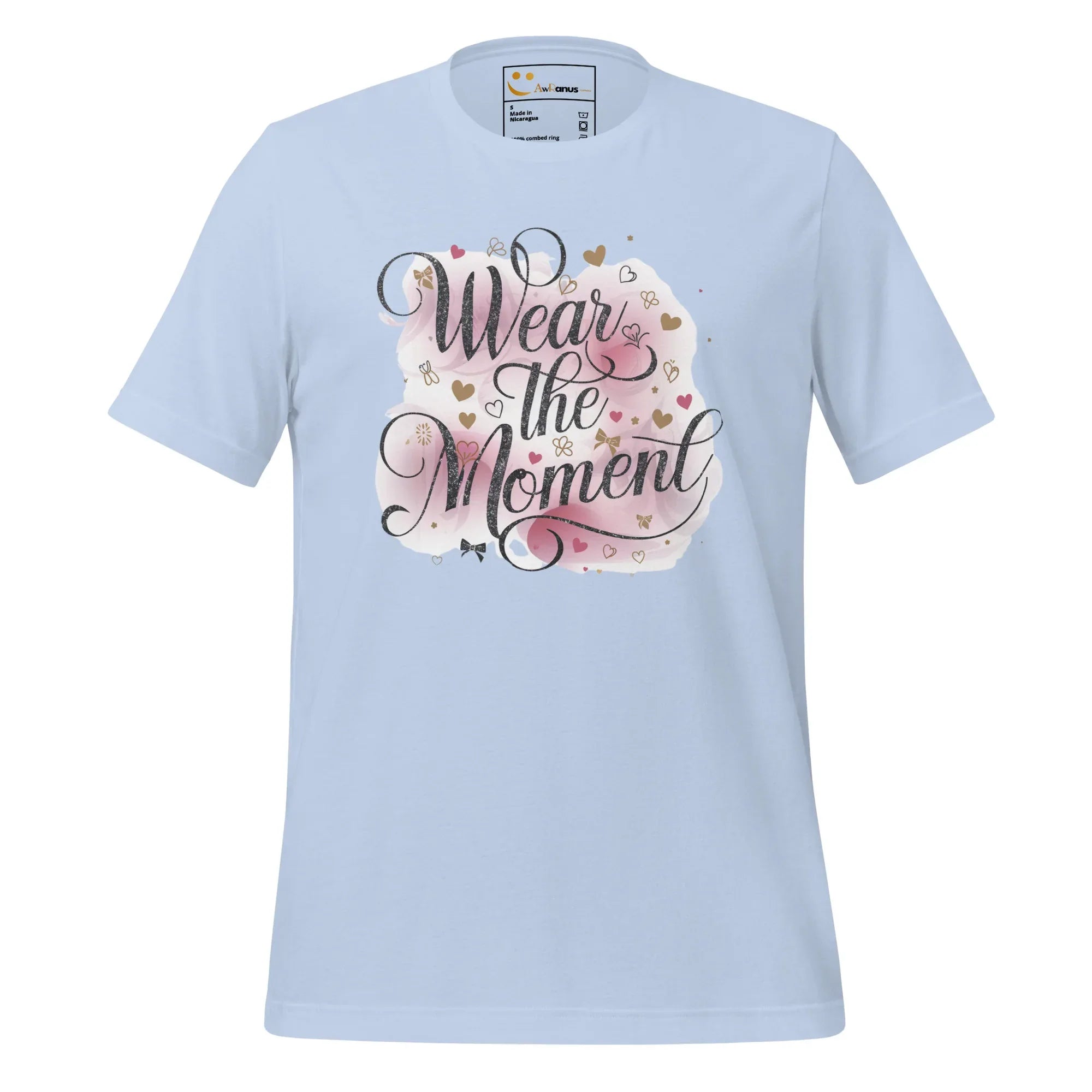 Women's T-Shirt | Wear The Moment Women's t-shirt AwRans Clothing unisex-staple-t-shirt-baby-blue-front-679a478379abd