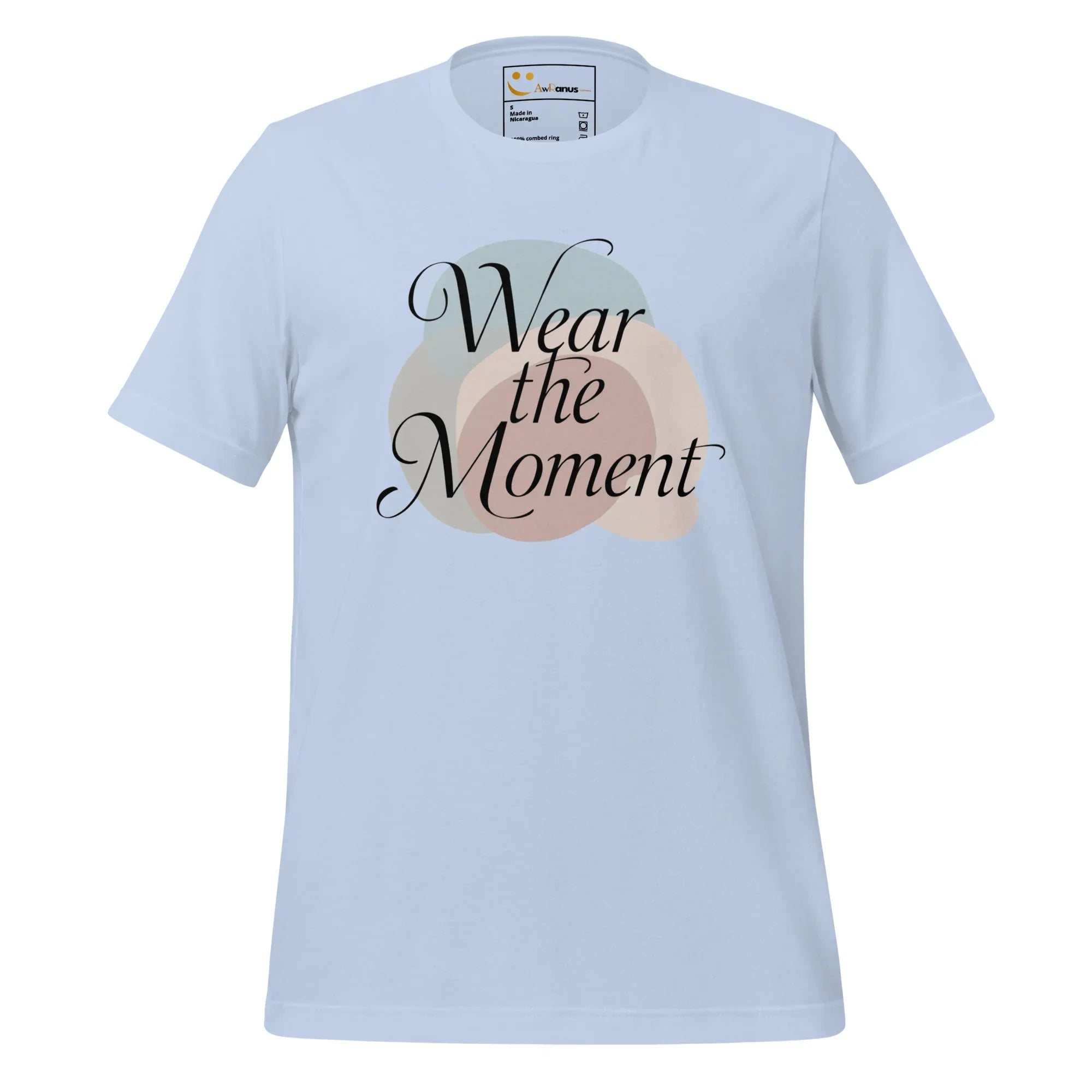 Women's T-Shirt | Wear The Moment Women's t-shirt AwRans Clothing unisex-staple-t-shirt-baby-blue-front-679a4909c1db8