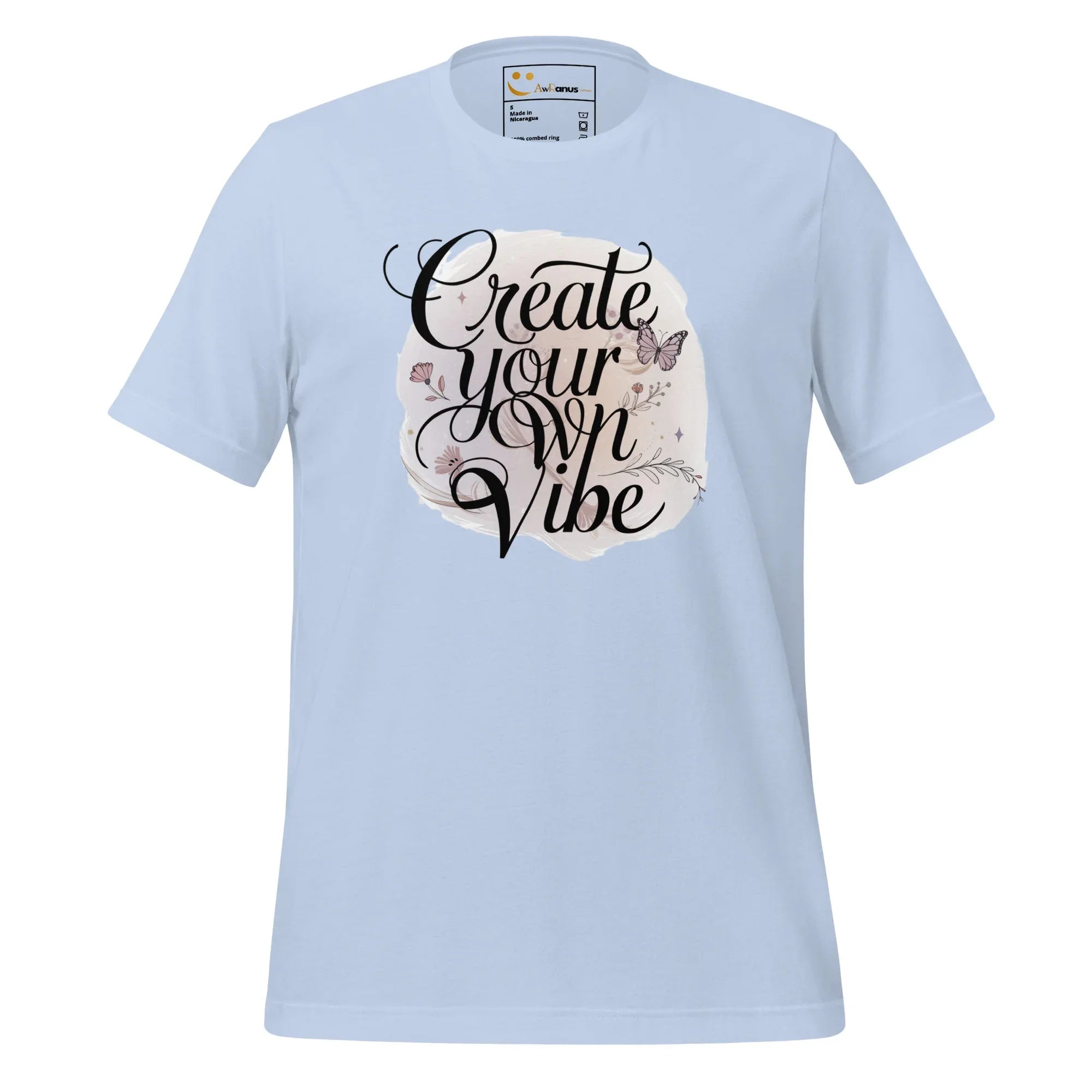 Women's T-Shirt | Create Your Own Vibe Women's t-shirt AwRans Clothing unisex-staple-t-shirt-baby-blue-front-679bc03b0cf12