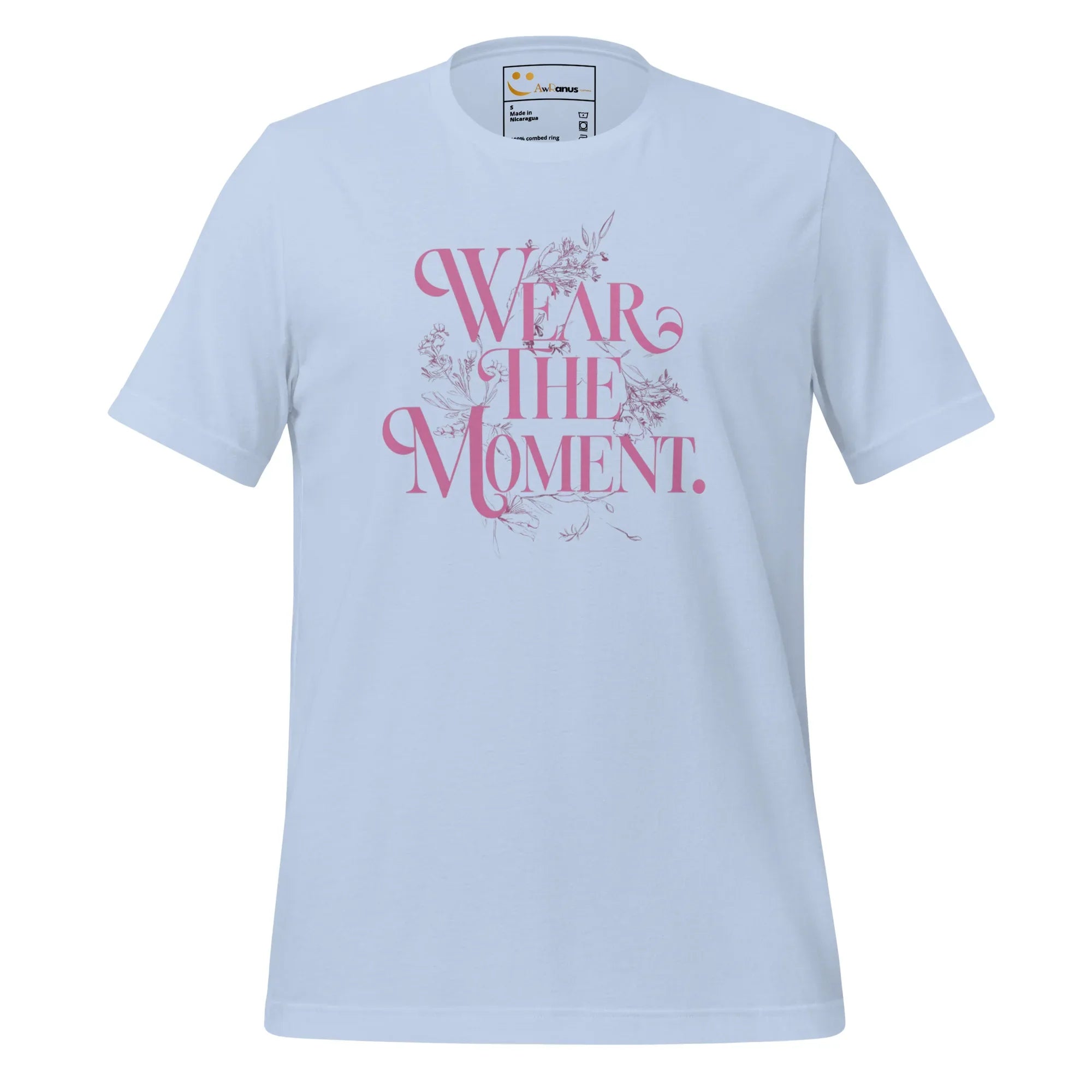 Women's T-Shirt | Wear The Moment Women's t-shirt AwRans Clothing unisex-staple-t-shirt-baby-blue-front-679bddbd92688