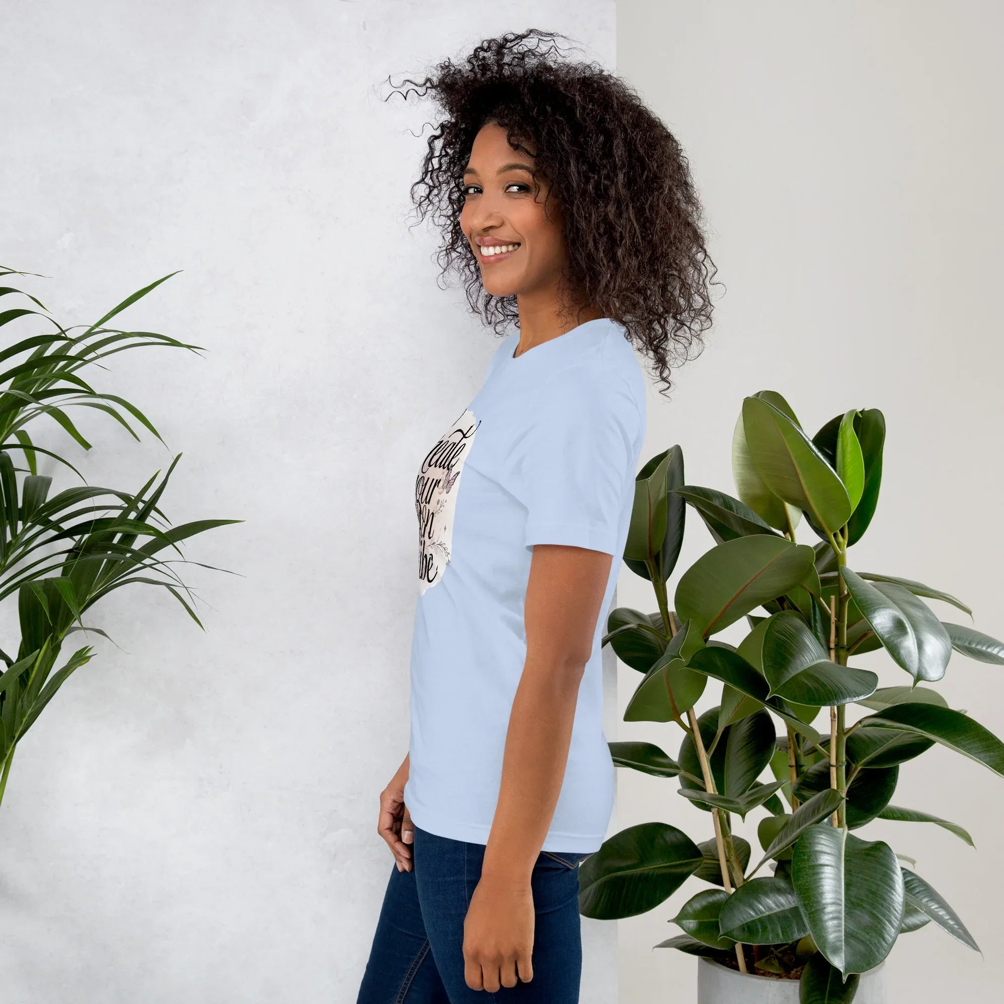 Women's T-Shirt | Create Your Own Vibe Women's t-shirt AwRans Clothing unisex-staple-t-shirt-baby-blue-left-679bc03c7b53e