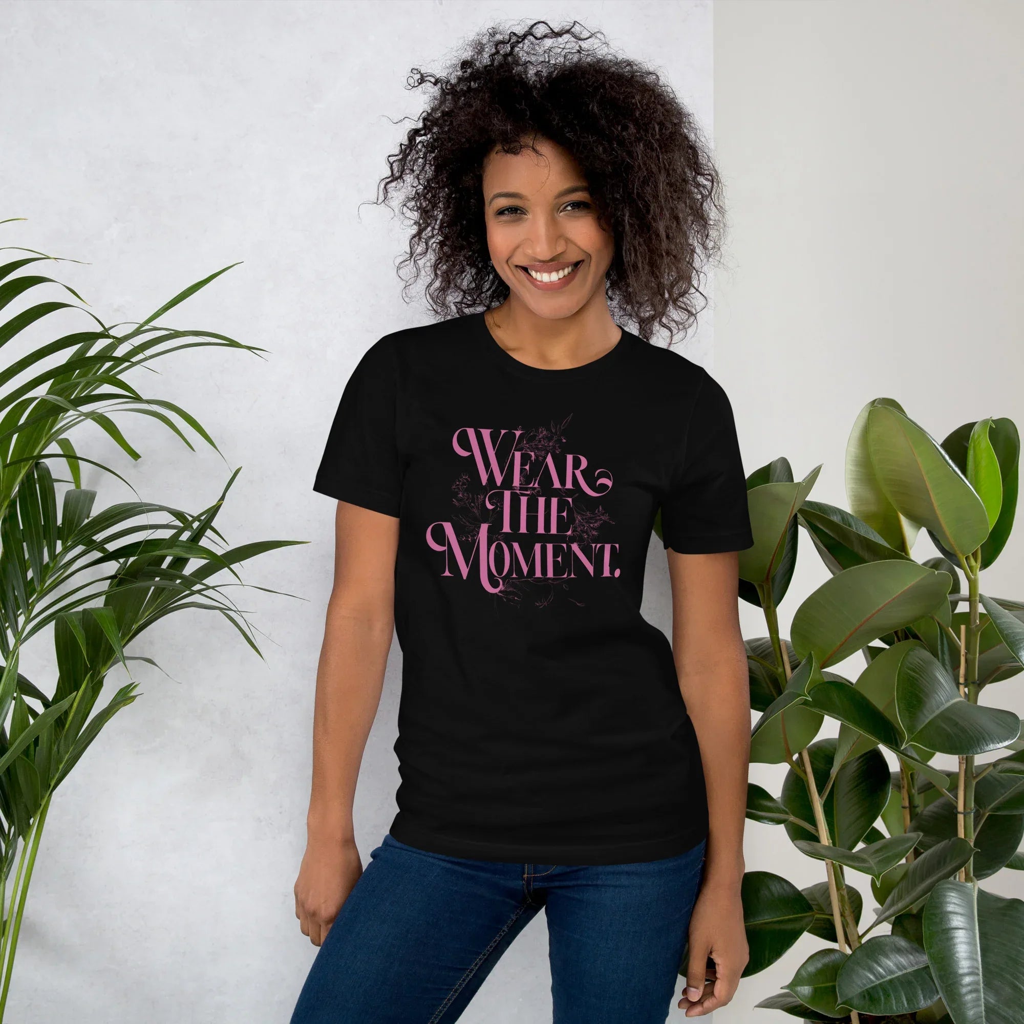 Women's T-Shirt | Wear The Moment Black Women's t-shirt AwRans Clothing unisex-staple-t-shirt-black-front-679bddbd47484