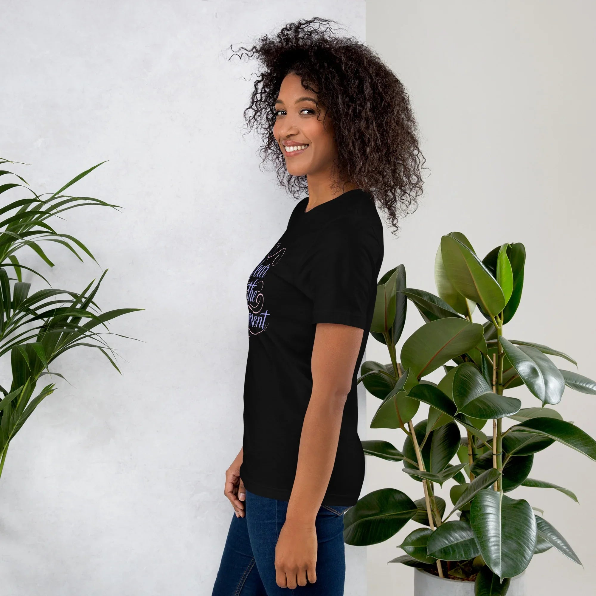 Women's T-Shirt | Wear The Moment Women's t-shirt AwRans Clothing unisex-staple-t-shirt-black-left-6799e6529d008