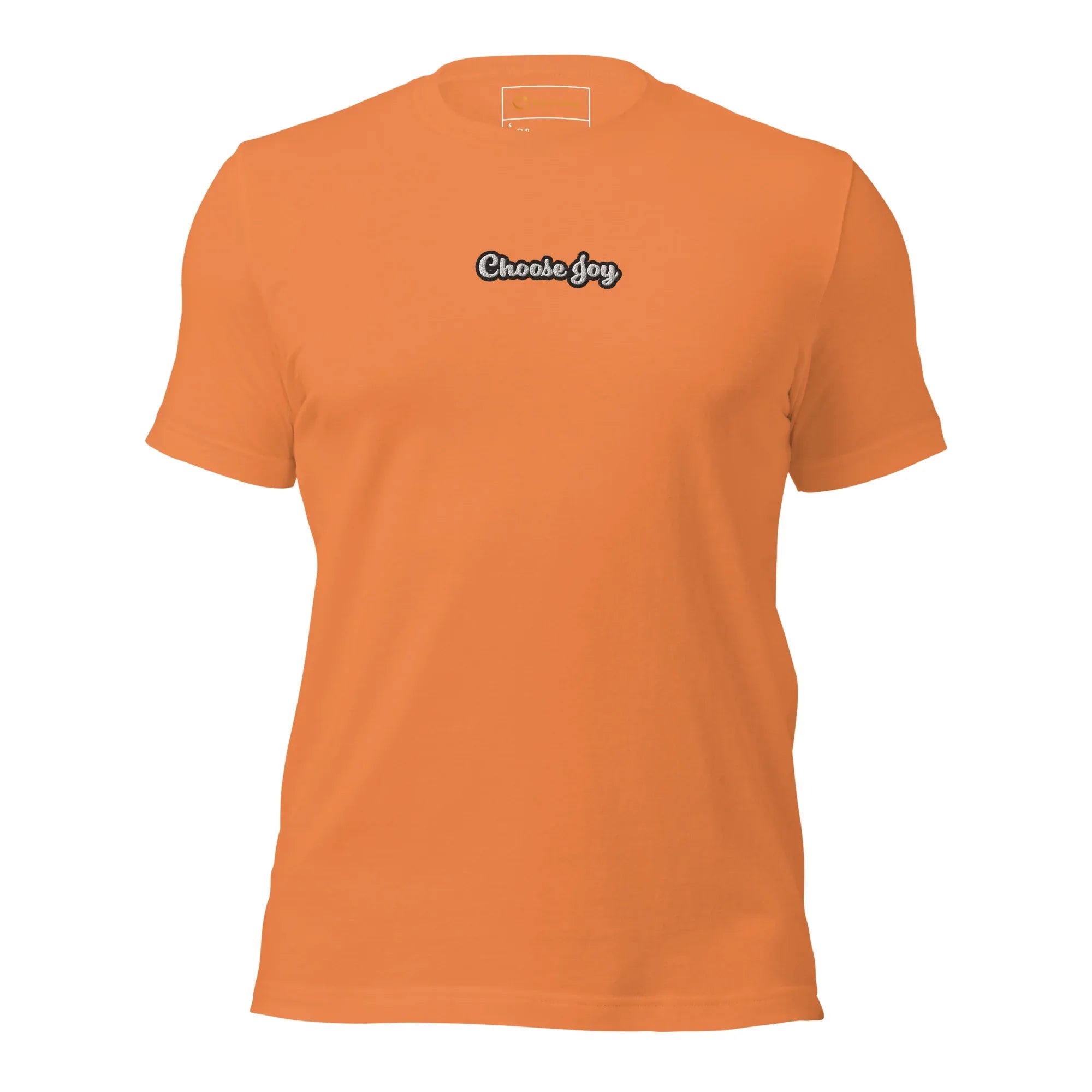 Unisex | Choose Joy T-Shirt t-shirt AwRans Clothing unisex-staple-t-shirt-burnt-orange-front-674b7084c9d06