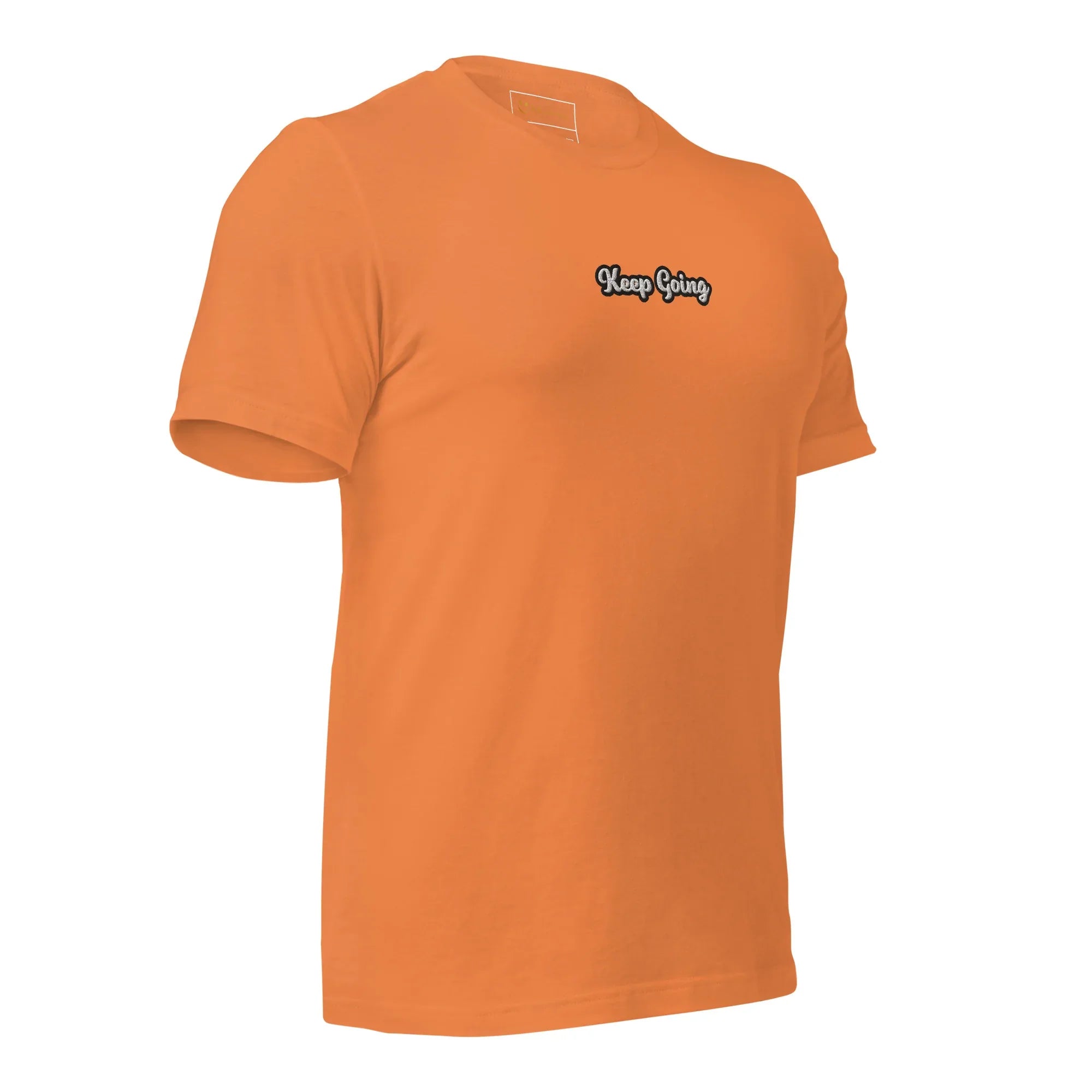 Unisex | Keep Going T-Shirt t-shirt AwRans Clothing unisex-staple-t-shirt-burnt-orange-right-front-6749e0f467106