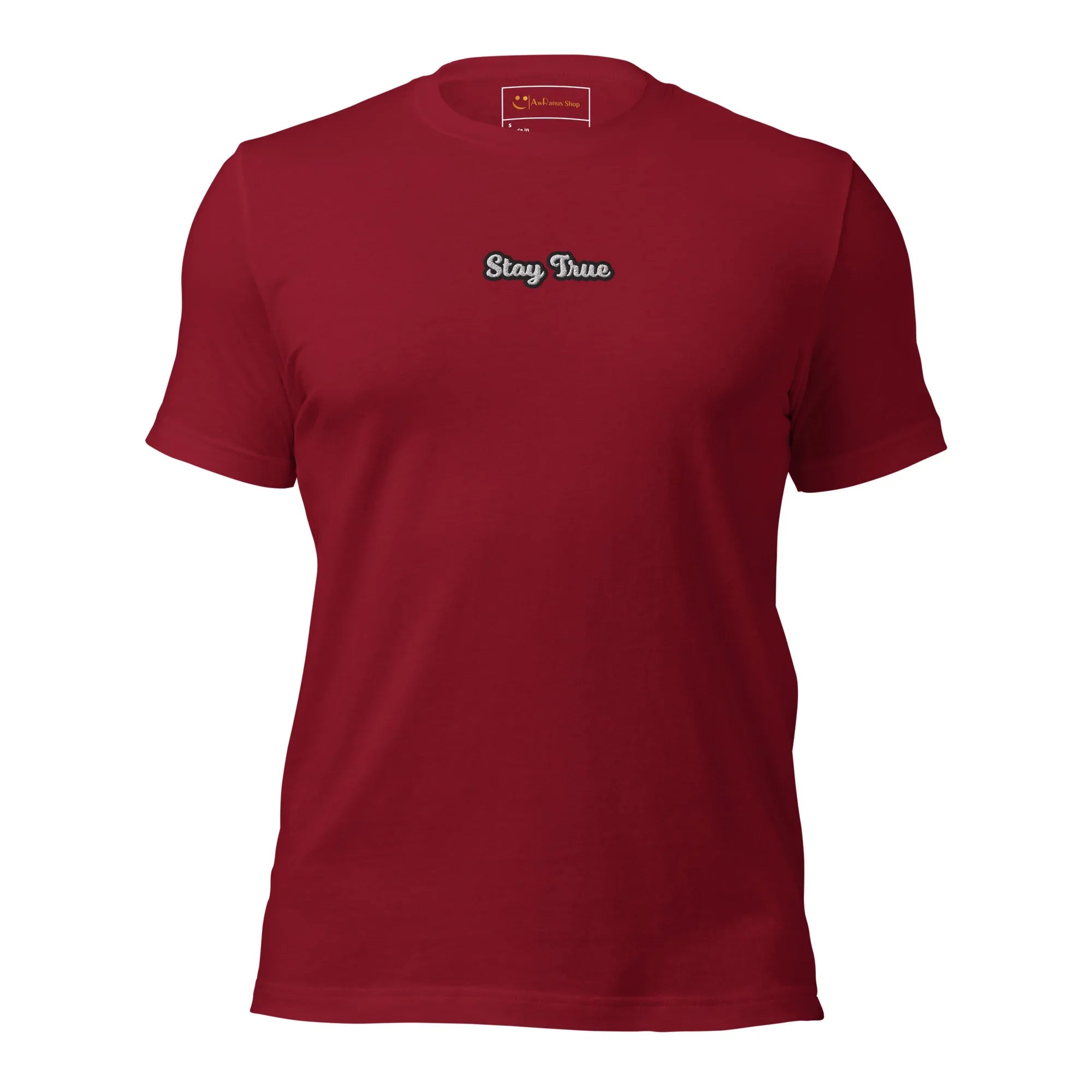 Unisex | Stay True T-Shirt t-shirt AwRans Clothing unisex-staple-t-shirt-cardinal-front-6749f57340a19
