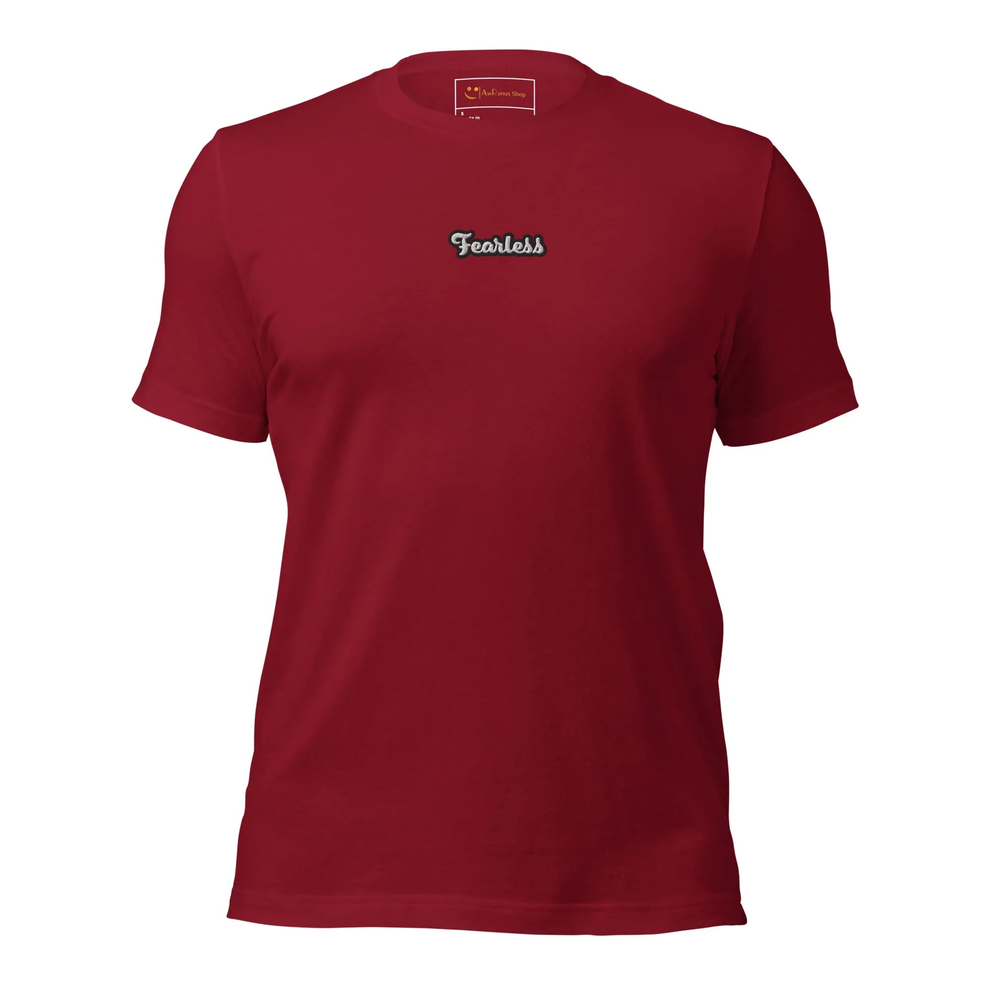 Unisex | Fearless T-Shirt t-shirt AwRans Clothing unisex-staple-t-shirt-cardinal-front-674b717fb1b4d