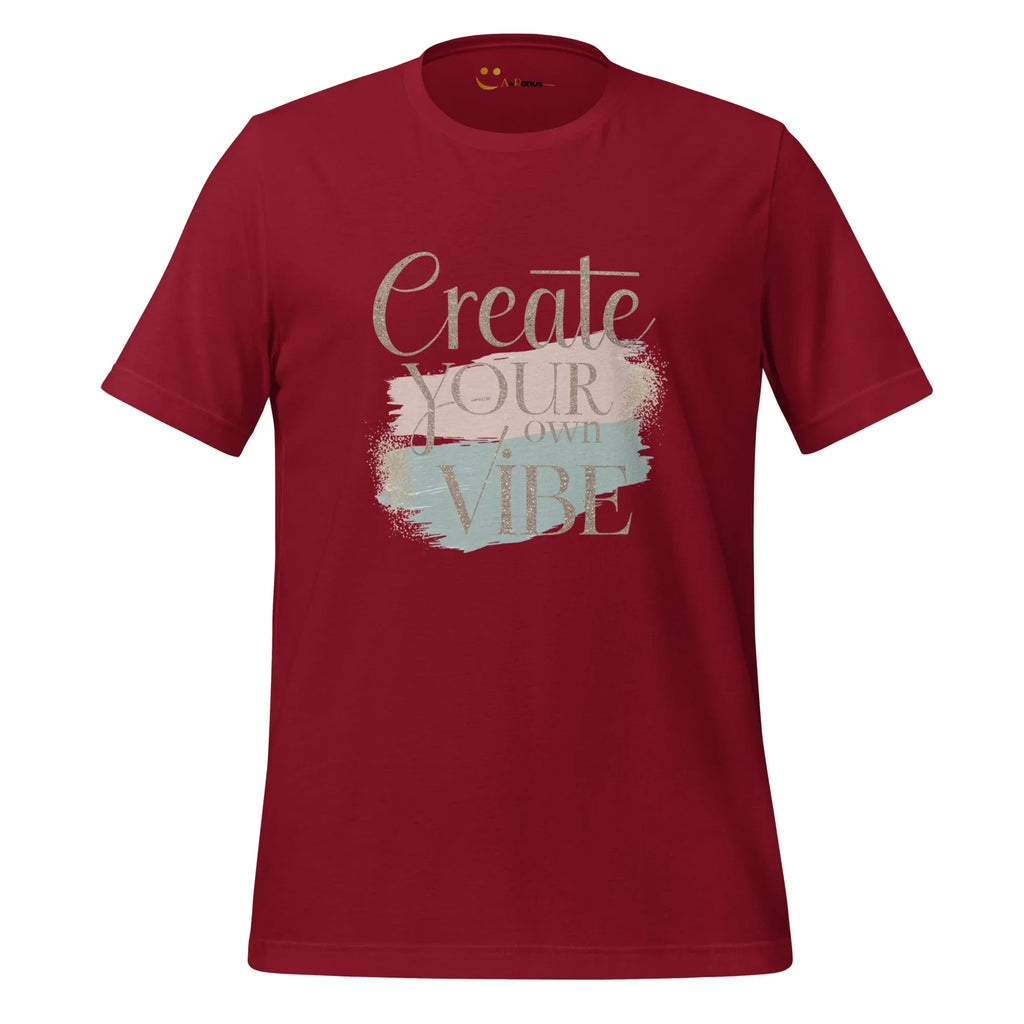 Women's T-Shirt | Creat Your Own Vibe Women's t-shirt AwRans Clothing unisex-staple-t-shirt-cardinal-front-6799e51edfa75