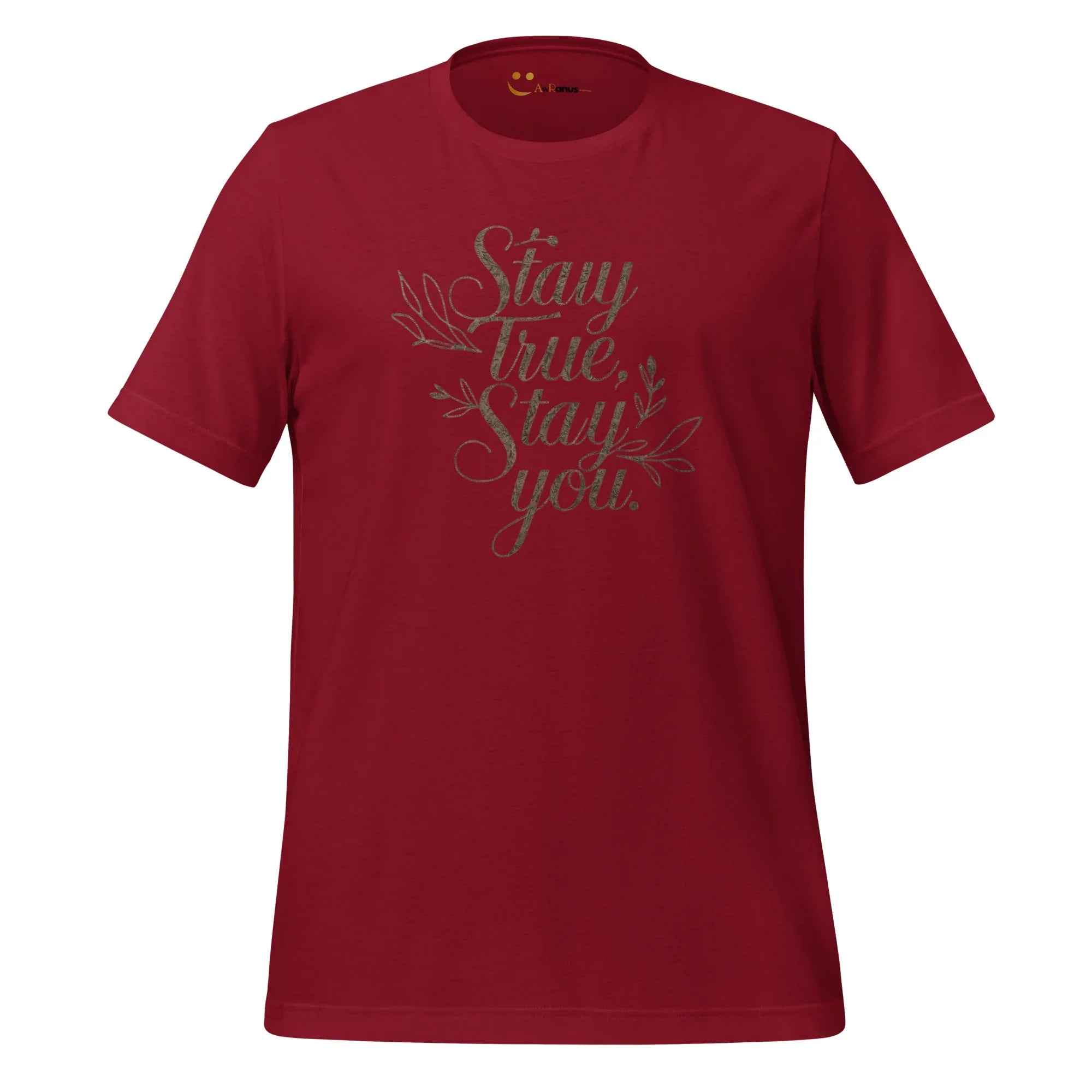 Women's T-Shirt | Stay True,Stay You. Women's t-shirt AwRans Clothing unisex-staple-t-shirt-cardinal-front-679bbce089936