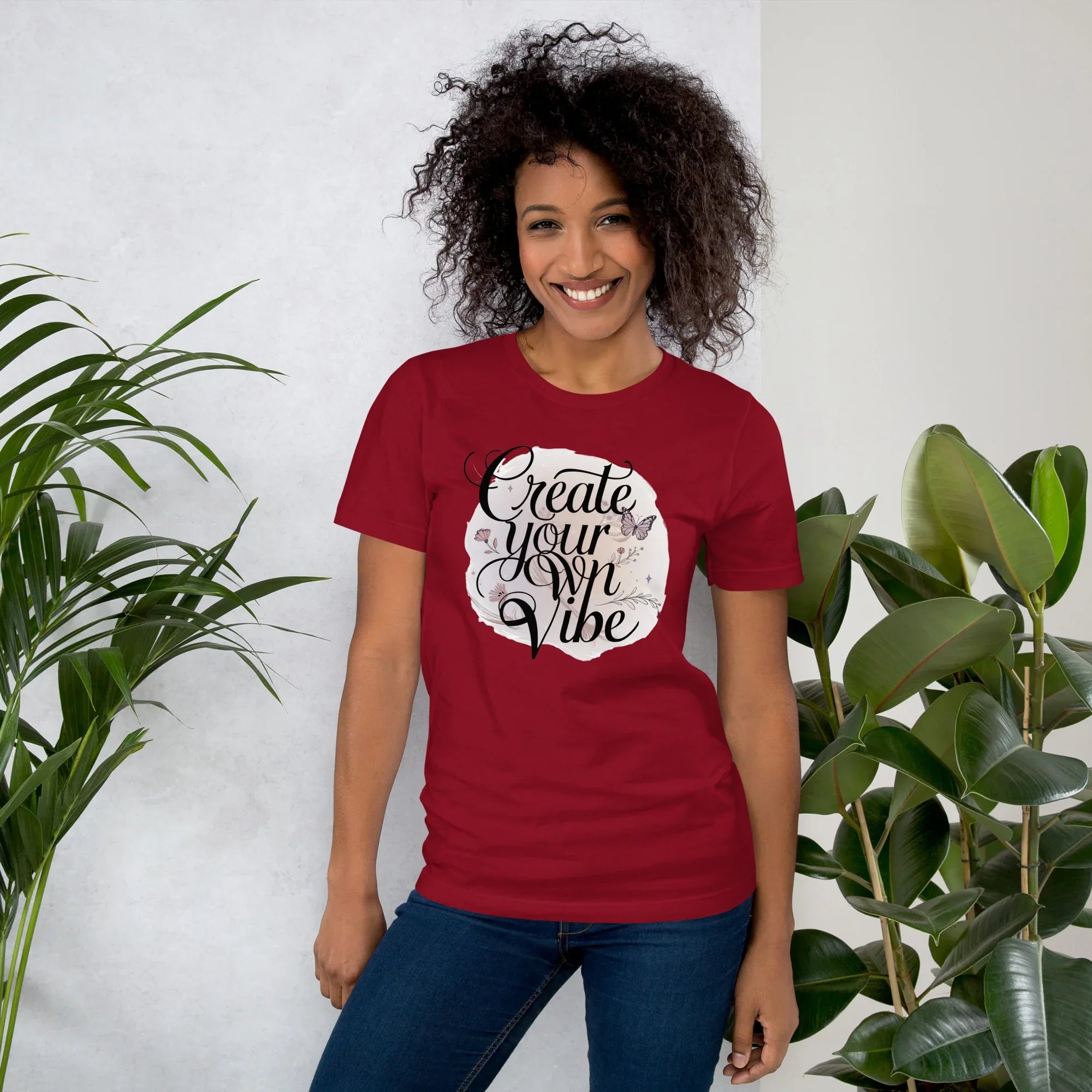 Women's T-Shirt | Create Your Own Vibe Cardinal Women's t-shirt AwRans Clothing unisex-staple-t-shirt-cardinal-front-679bc03b6ce04