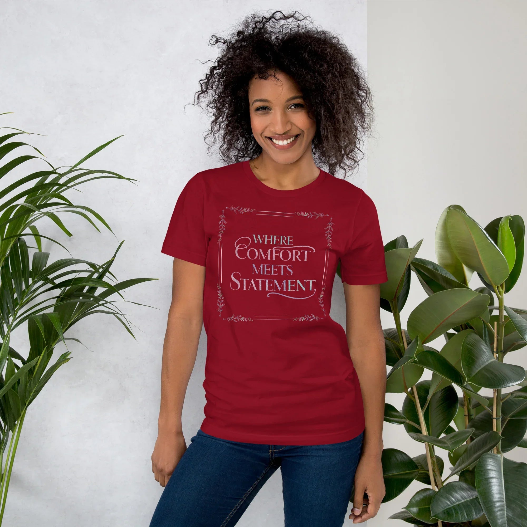 Women's T-Shirt | Where Comfort Meets Statement Cardinal Women's t-shirt AwRans Clothing unisex-staple-t-shirt-cardinal-front-679bdbf477602