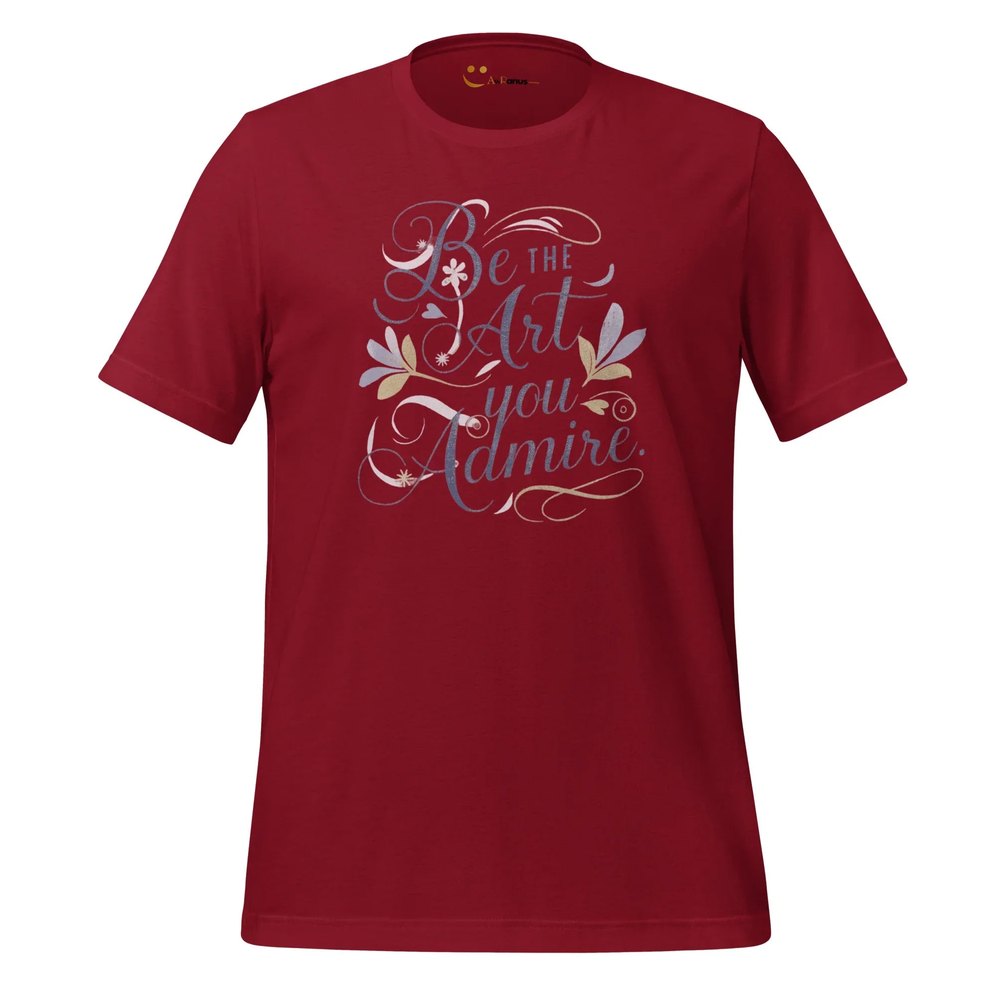 Women's T-Shirt | Be The Art You Admire Women's t-shirt AwRans Clothing unisex-staple-t-shirt-cardinal-front-679be277aed8e