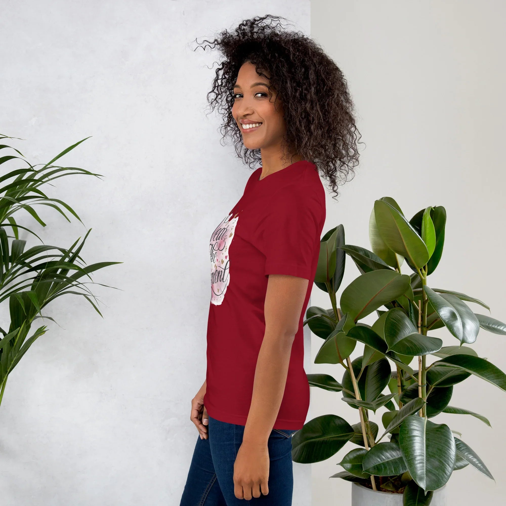 Women's T-Shirt | Wear The Moment Women's t-shirt AwRans Clothing unisex-staple-t-shirt-cardinal-left-679a4783e46e9