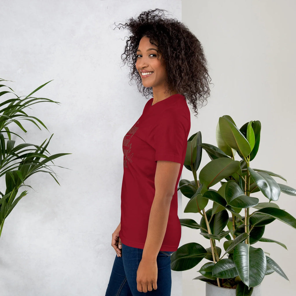 Women's T-Shirt | Stay True,Stay You. Women's t-shirt AwRans Clothing unisex-staple-t-shirt-cardinal-left-679bbce13e04c