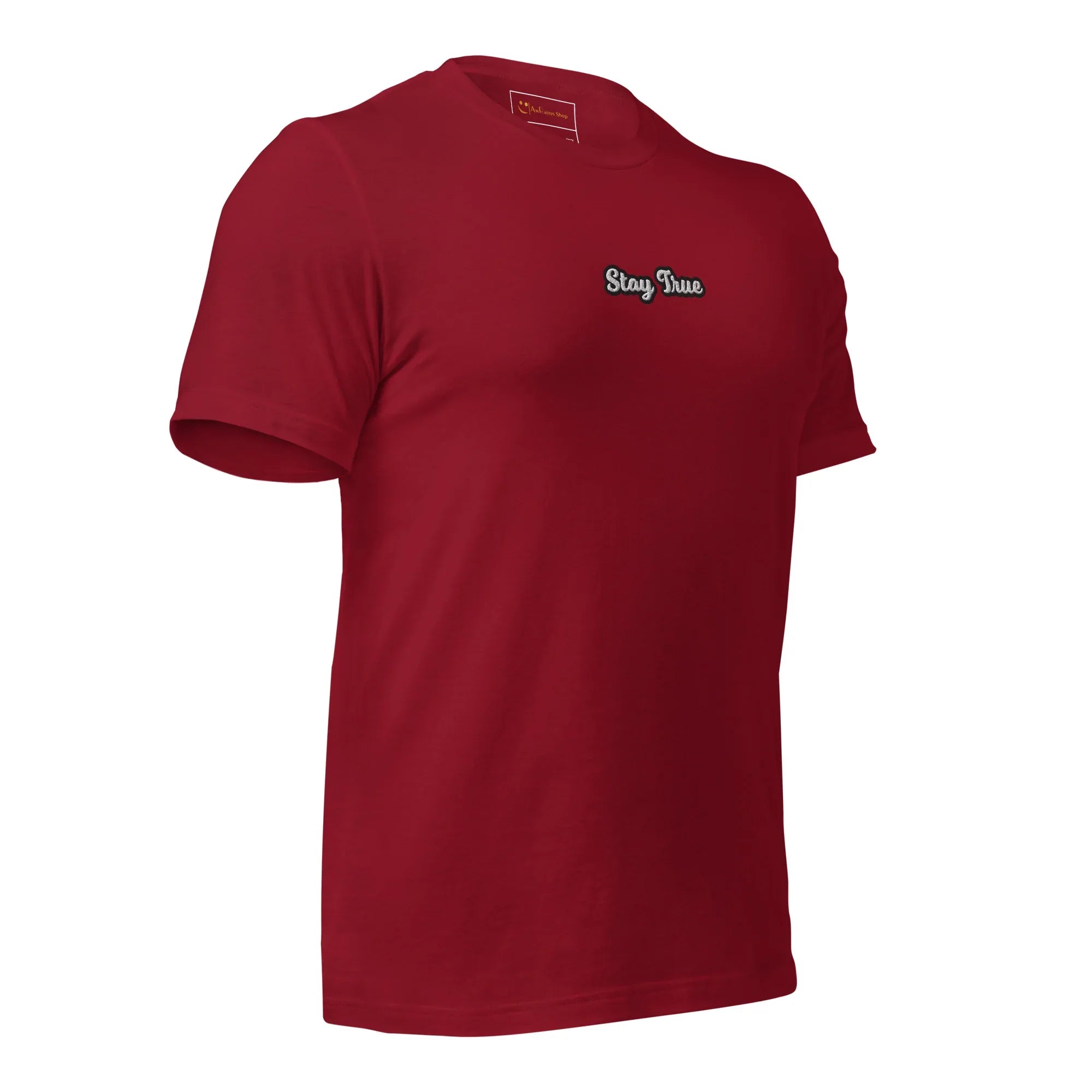 Unisex | Stay True T-Shirt t-shirt AwRans Clothing unisex-staple-t-shirt-cardinal-right-front-6749f57346120