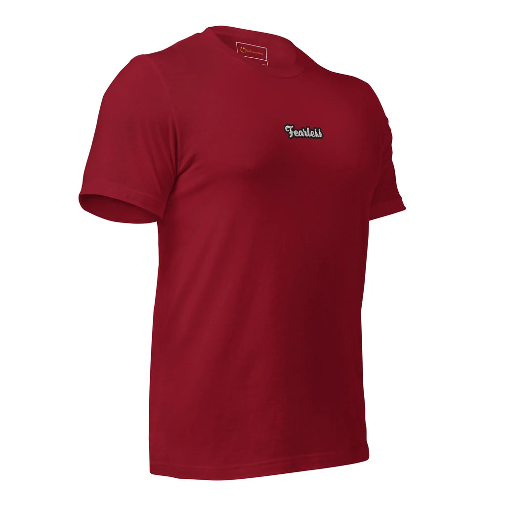 Unisex | Fearless T-Shirt t-shirt AwRans Clothing unisex-staple-t-shirt-cardinal-right-front-674b717fb9fe6