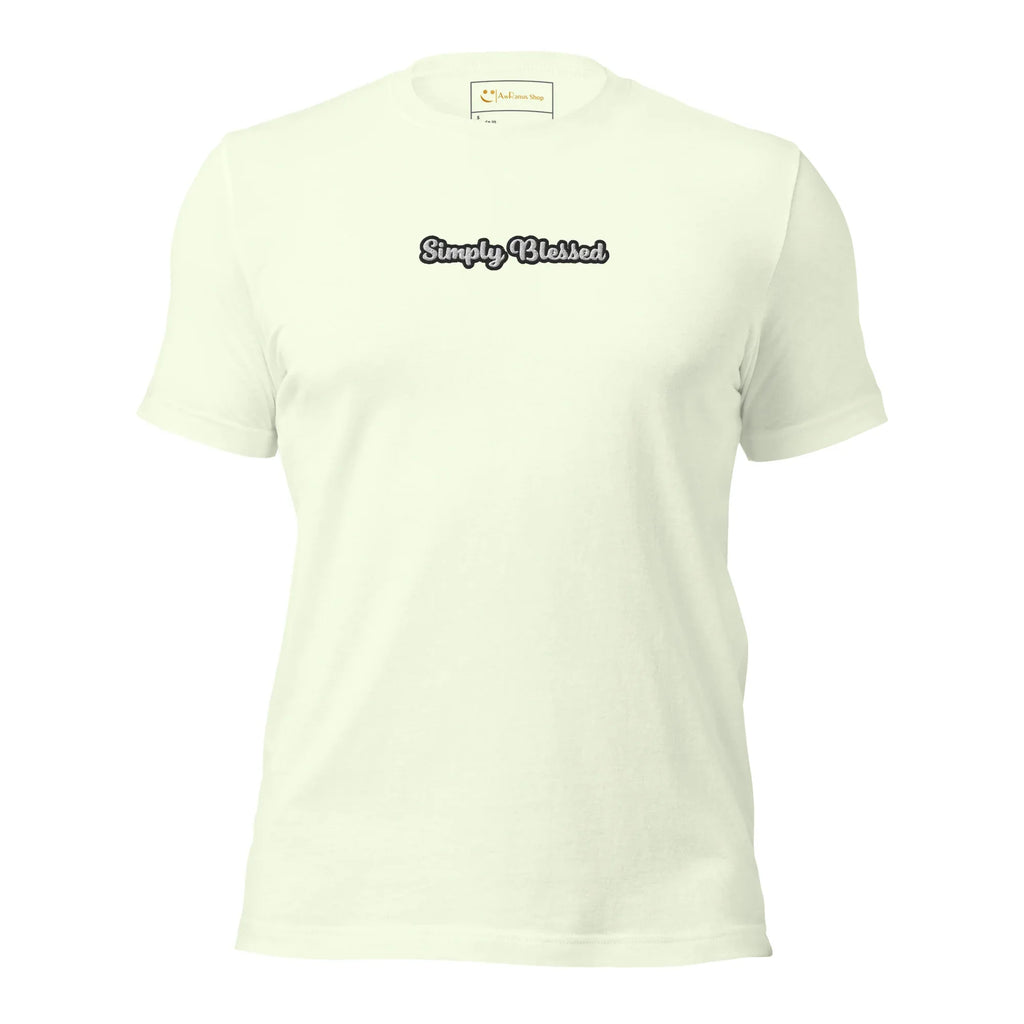 Unisex | Simply Blessed T-Shirt t-shirt AwRans Clothing unisex-staple-t-shirt-citron-front-6749edced4ca1
