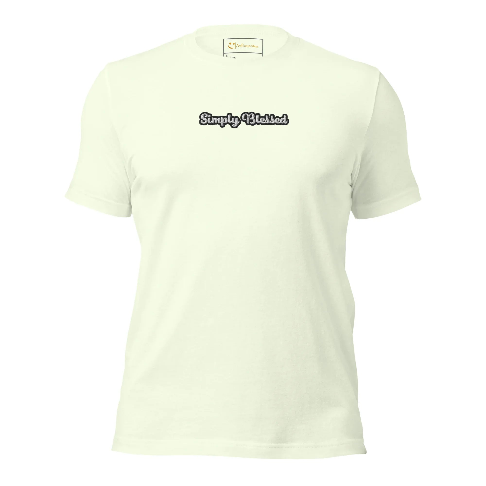 Unisex | Simply Blessed T-Shirt t-shirt AwRans Clothing unisex-staple-t-shirt-citron-front-6749edced4ca1