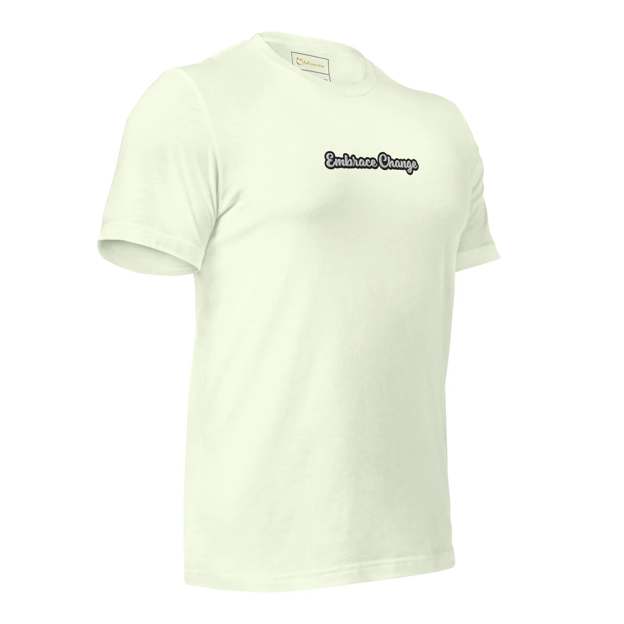 Unisex | Embrace Change T-Shirt t-shirt AwRans Clothing unisex-staple-t-shirt-citron-right-front-6749cca6a5303