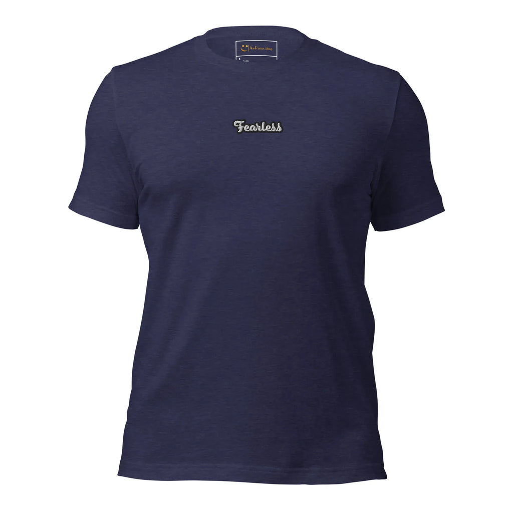 Unisex | Fearless T-Shirt t-shirt AwRans Clothing unisex-staple-t-shirt-heather-midnight-navy-front-674b717fc3a48